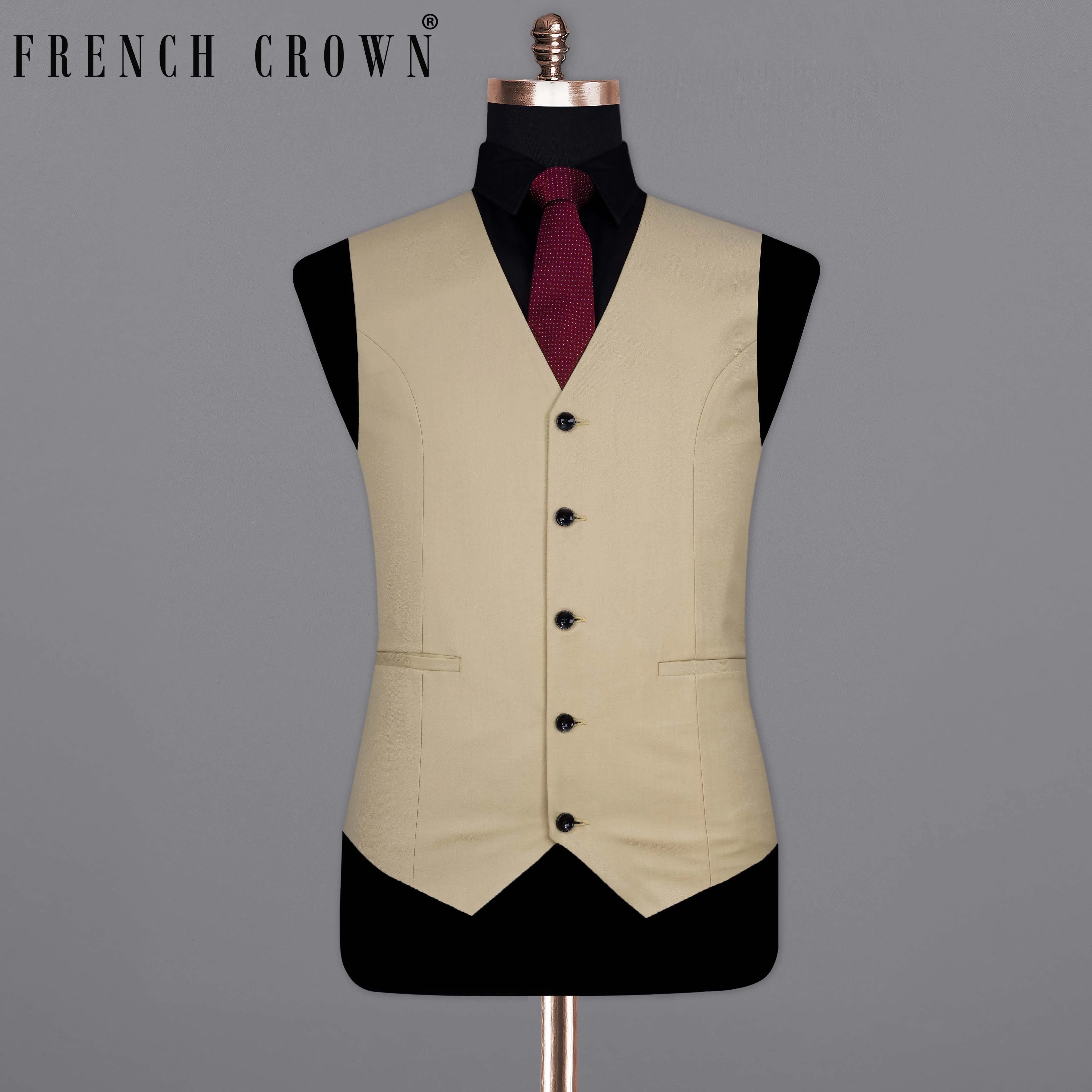 Rodeo Dust Cream Solid Waistcoat sold by French Crown