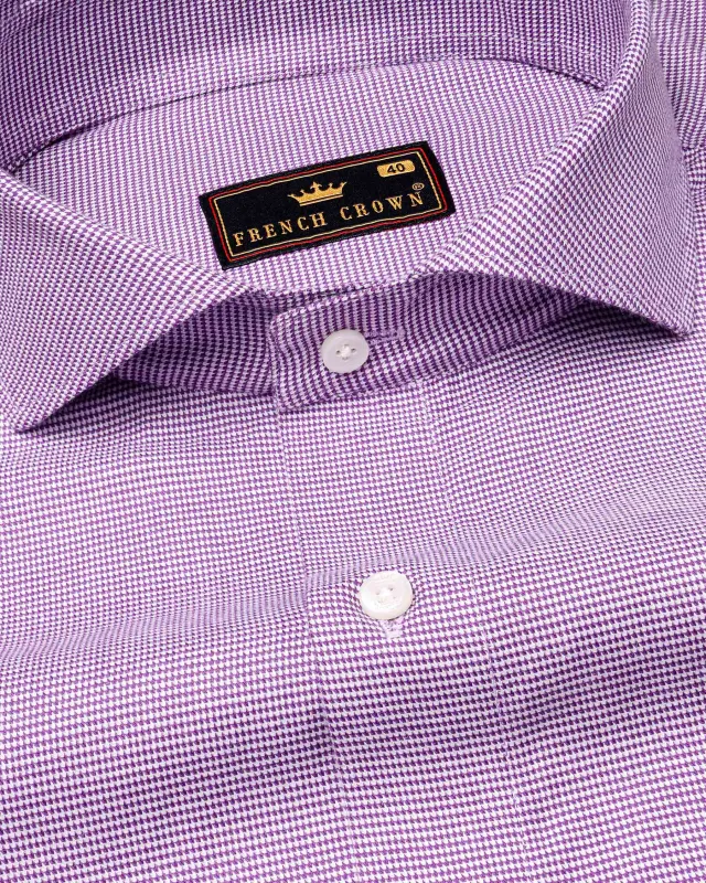 Bouquet with white Dobby Textured Premium Giza Cotton Shirt sold by French Crown