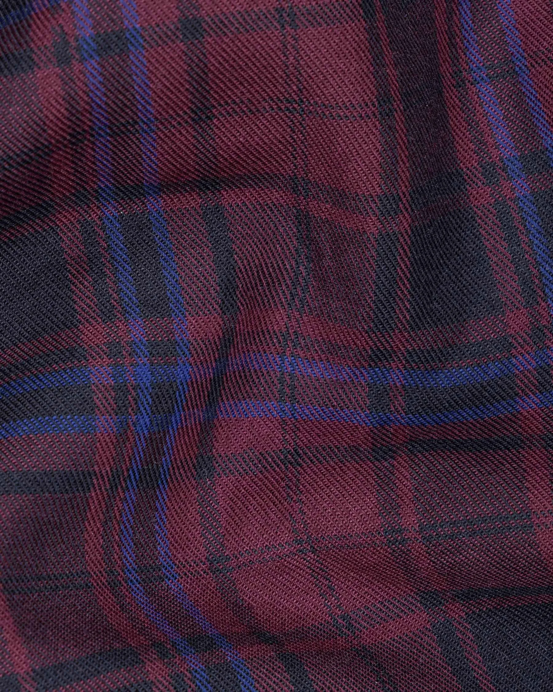 Tawny Port Twill Plaid Premium Cotton Shirt sold by French Crown product image thumbnail 2