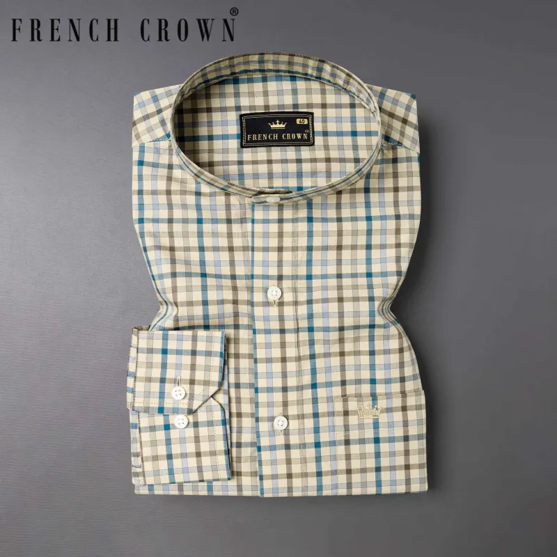 Pearl Bush Gingham Premium Cotton Shirt sold by French Crown
