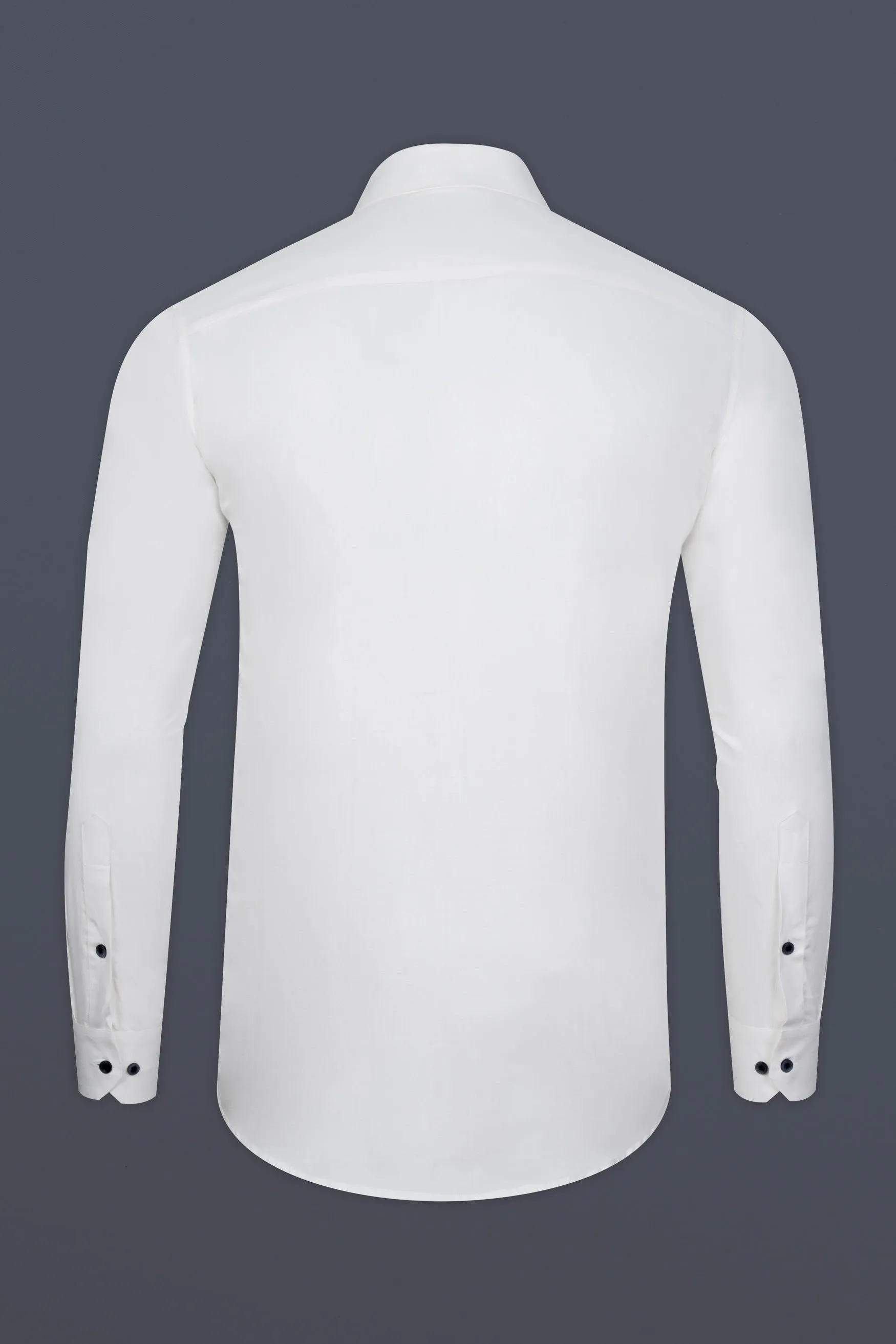 Bright White Dobby Premium Giza Cotton Shirt sold by French Crown product image thumbnail 5