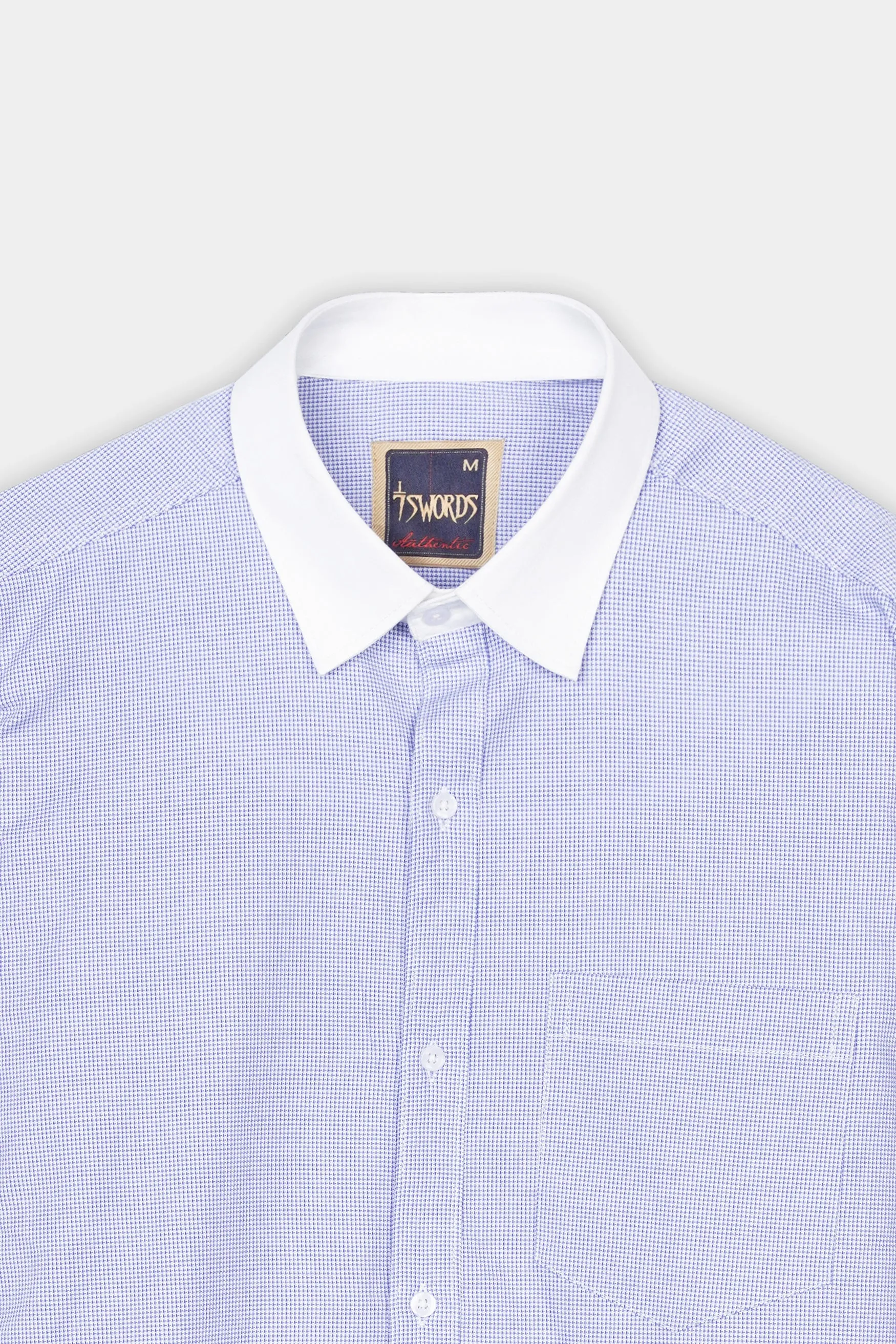 7swords-Amethyst Purple with White Collar and Cuffs Premium Cotton Shirt sold by French Crown product image thumbnail 4