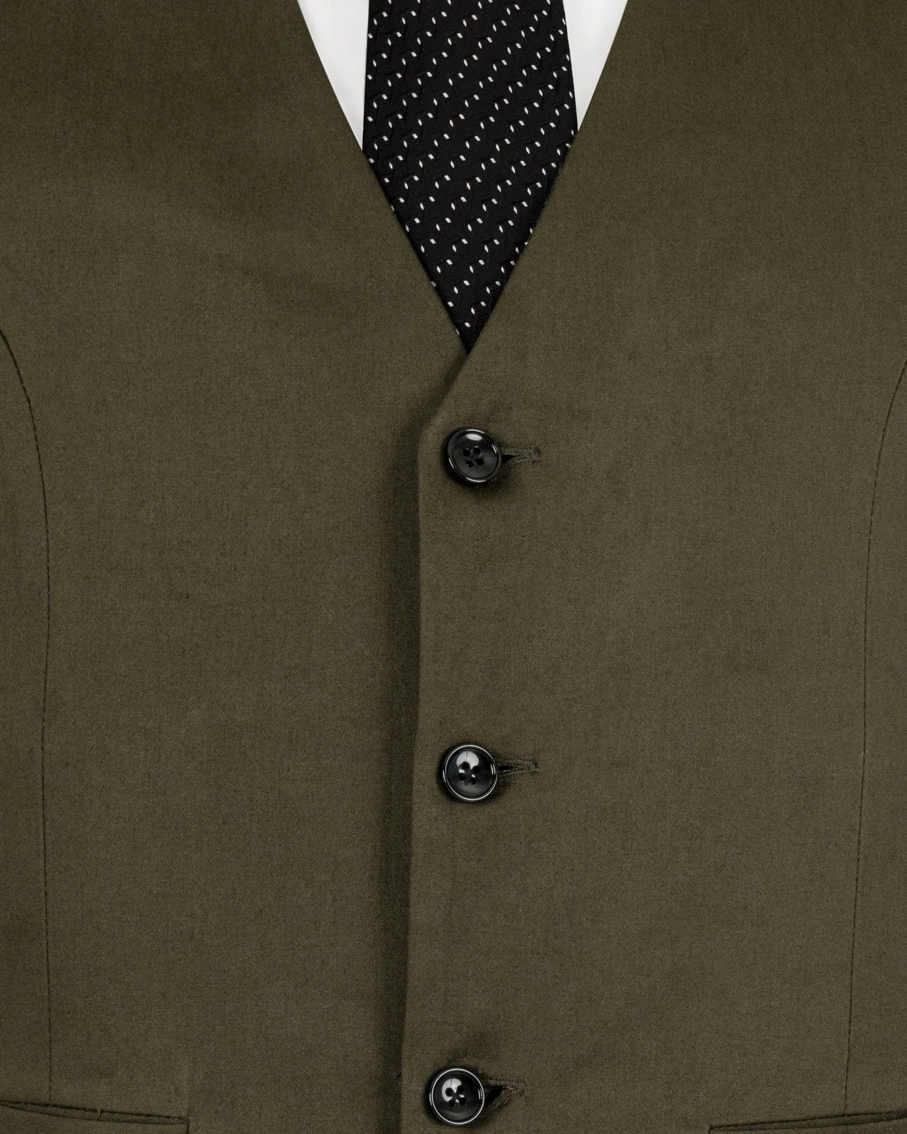 Hemlock Brown Stretchable Premium Cotton traveler Waistcoat sold by French Crown product image thumbnail 5