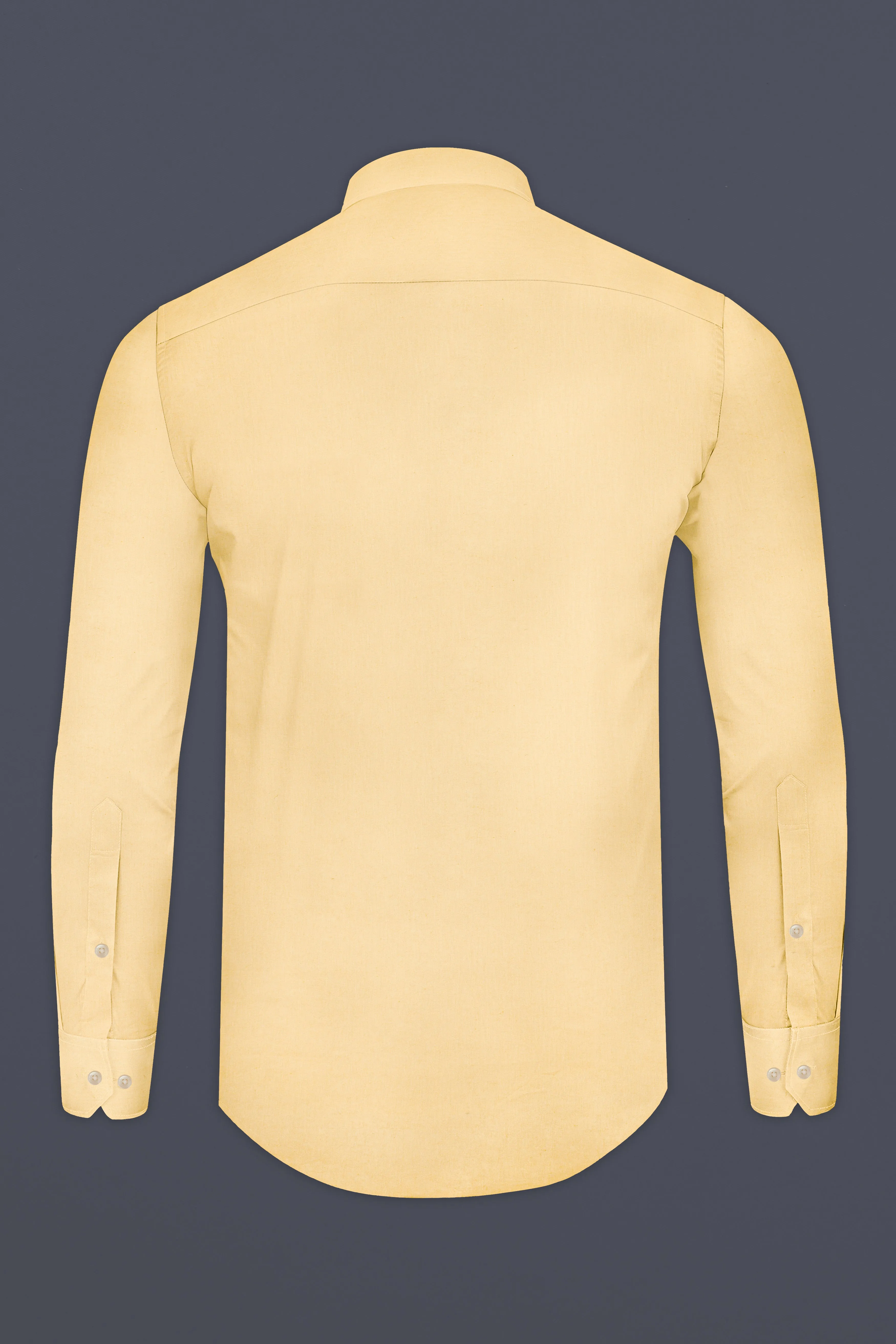 Peanut Yellow Luxurious Linen Shirt sold by French Crown product image thumbnail 5