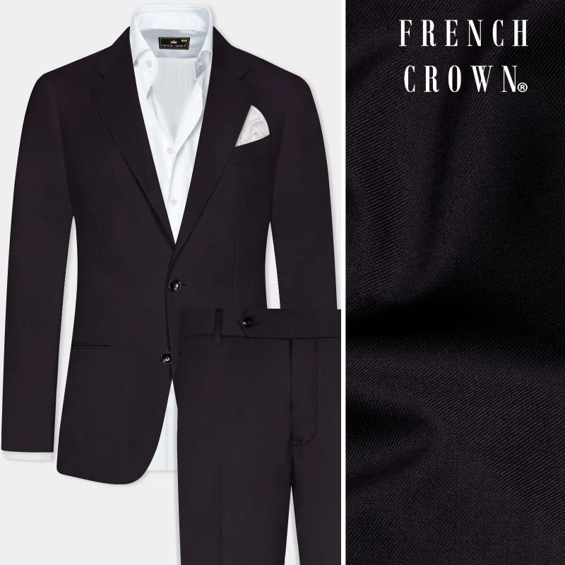 Bluish Wool Rich Single-breasted Suit sold by French Crown