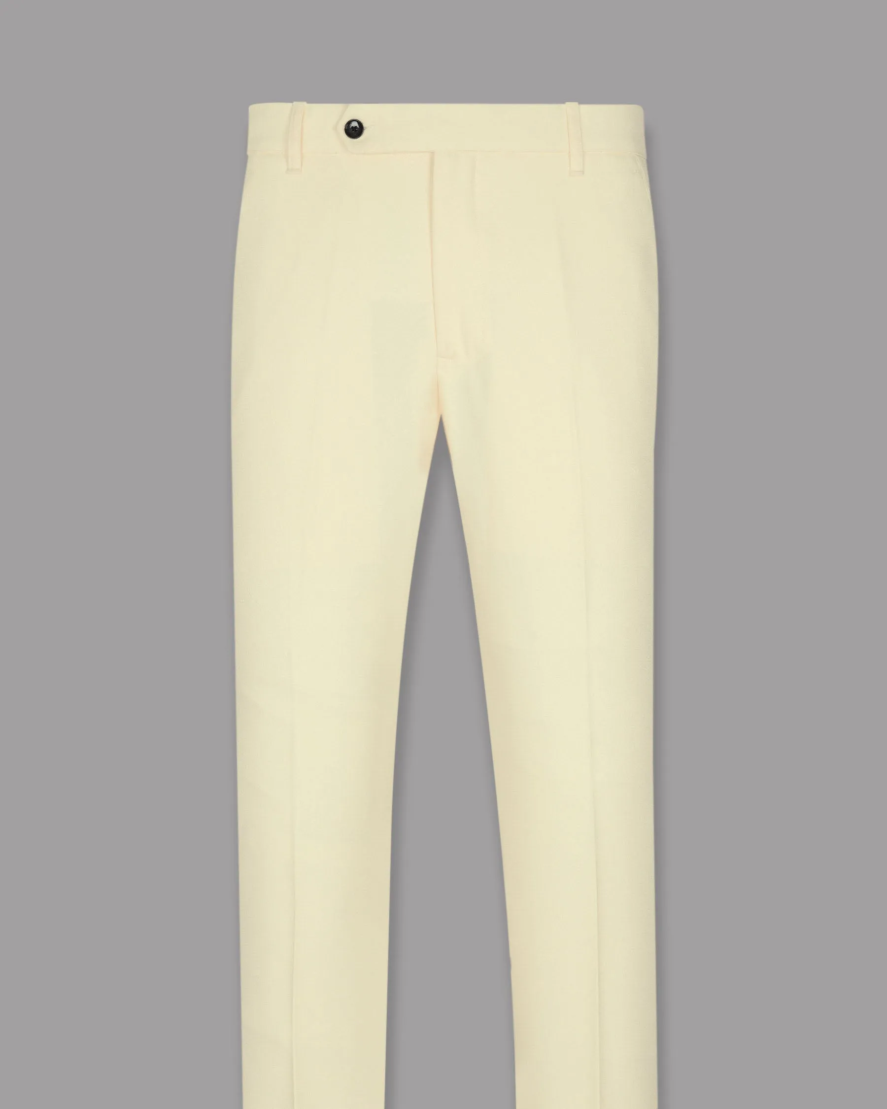 Cream Wool Blend Pant sold by French Crown product image thumbnail 4