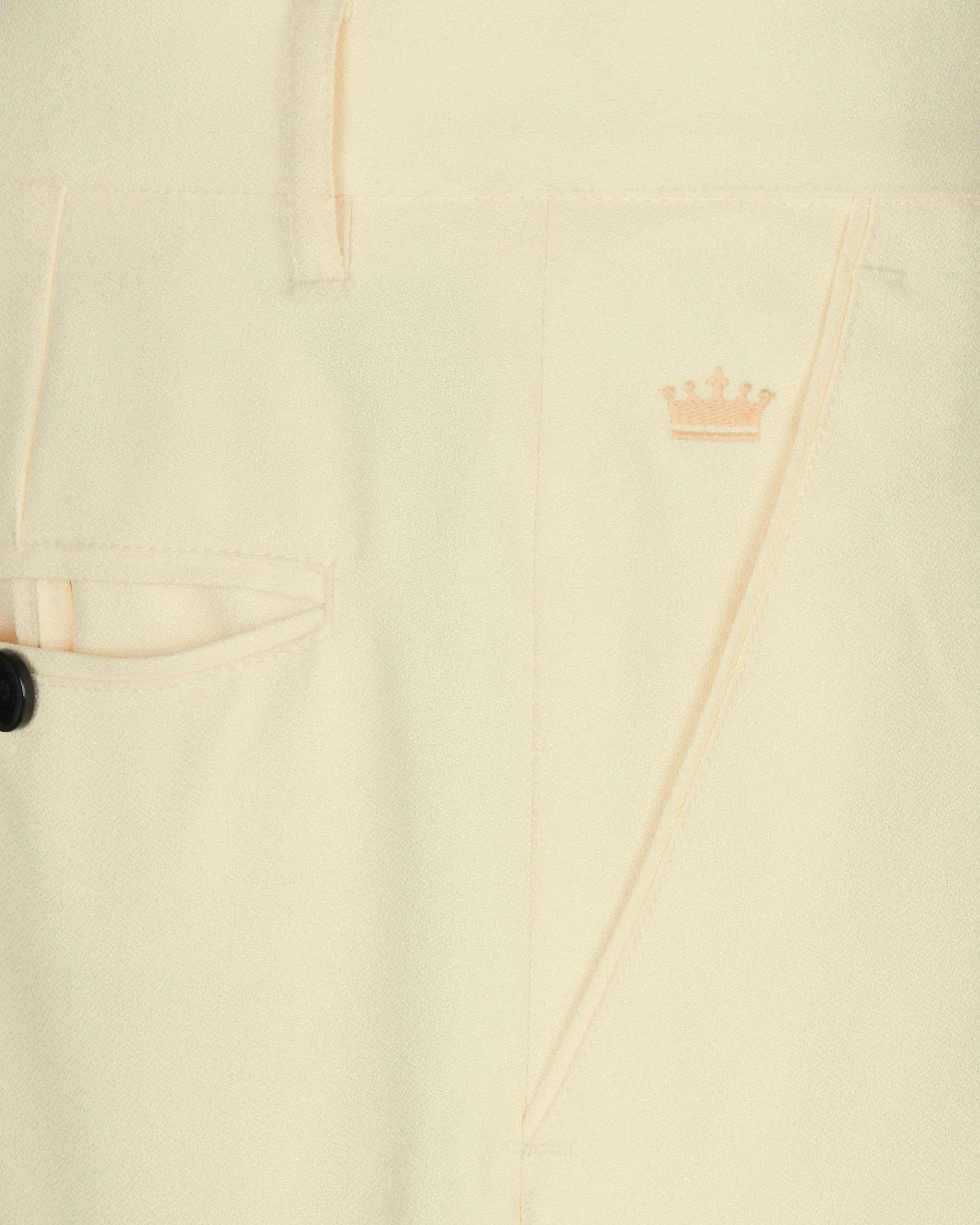 Cream Wool Blend Pant sold by French Crown product image thumbnail 5