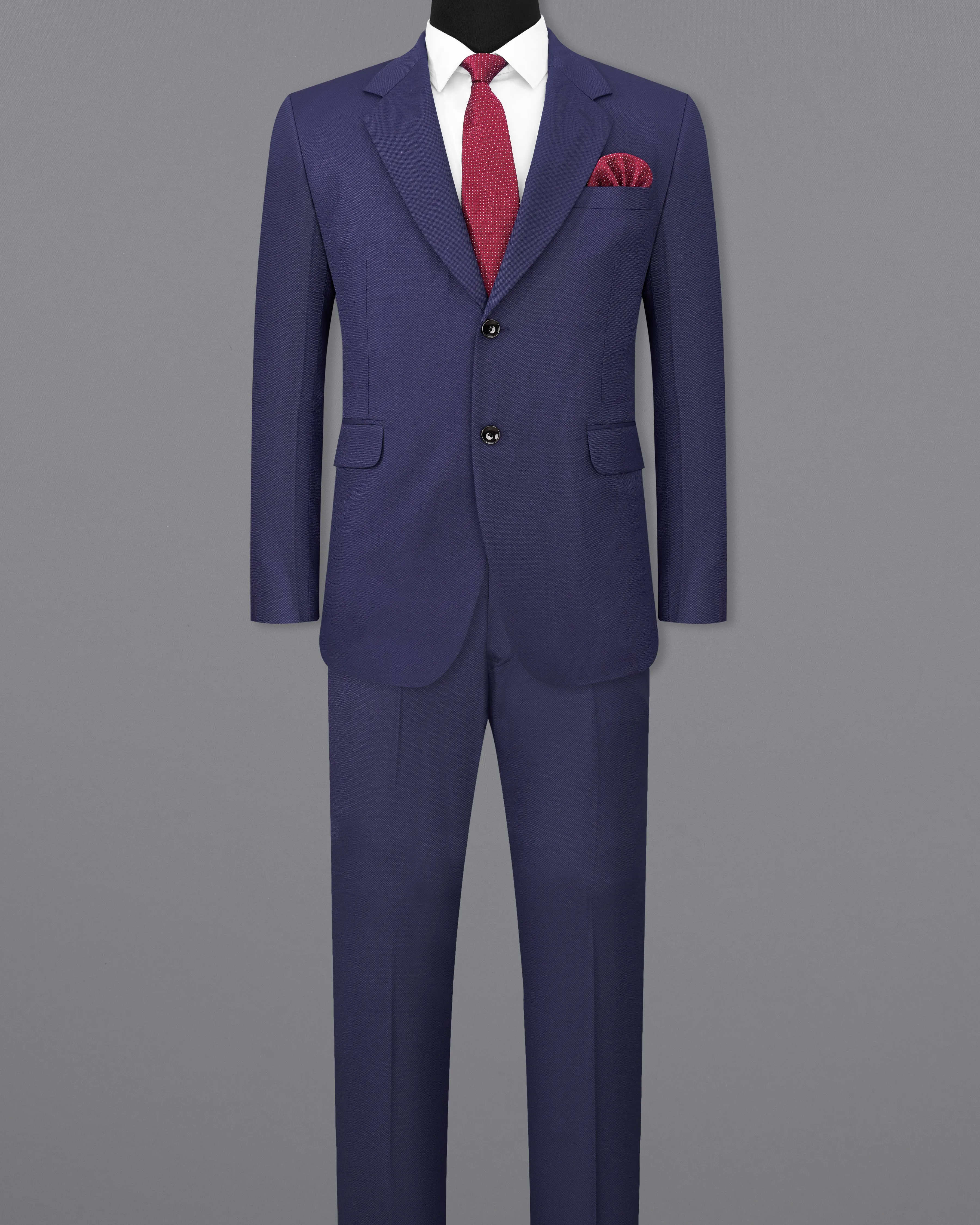 Ebony Clay Blue Single Breasted Suit sold by French Crown product image thumbnail 4