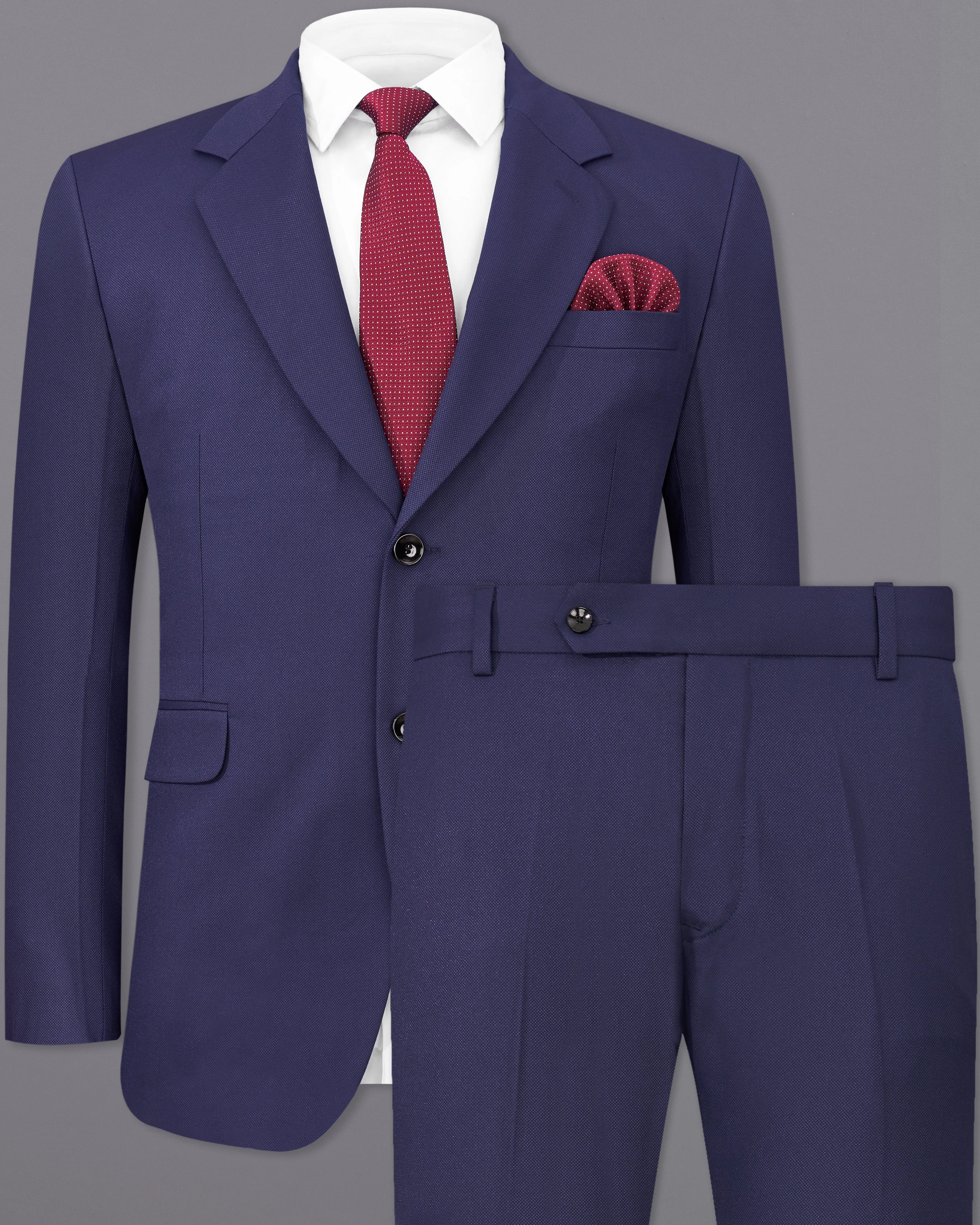 Ebony Clay Blue Single Breasted Suit sold by French Crown product image thumbnail 2