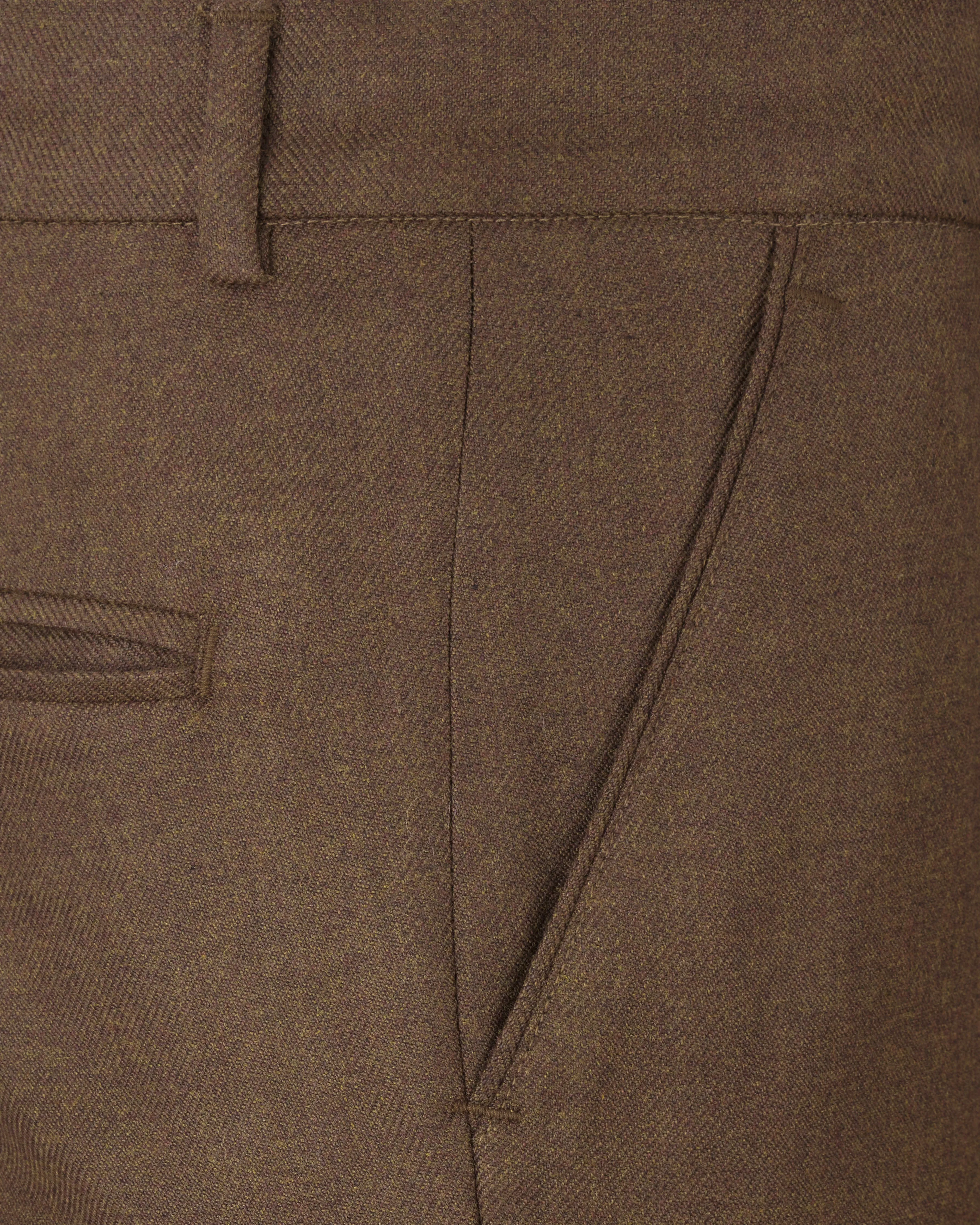 Hemlock Brown Wool Rich Pant sold by French Crown product image thumbnail 5
