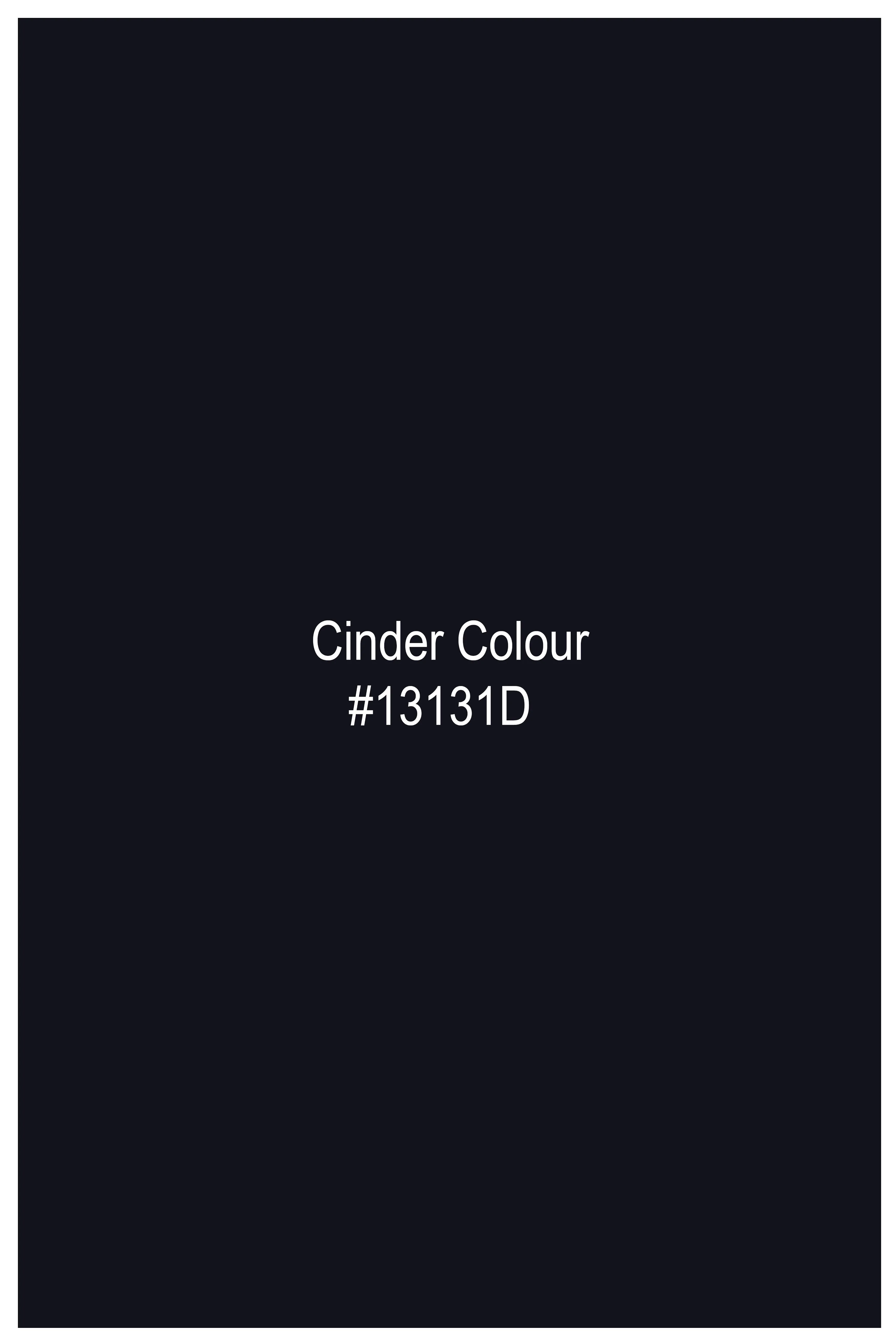 Cinder Blue Dobby Textured Premium Giza Cotton Shirt sold by French Crown product image thumbnail 5