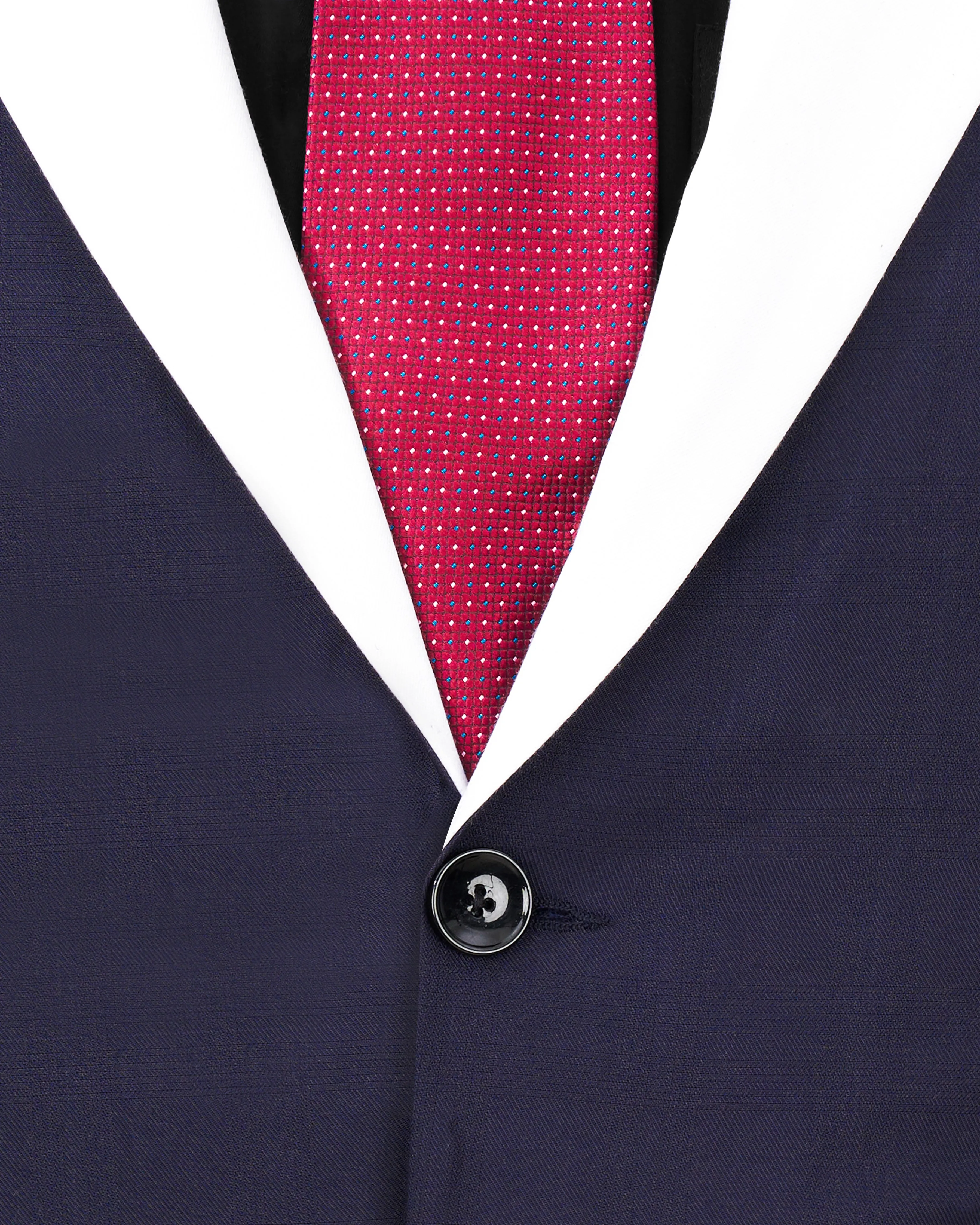 Mirage Blue with White Lapels Single Breasted Suit sold by French Crown product image thumbnail 5