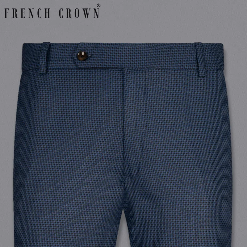 Port Gore Blue Wool Rich Pant sold by French Crown