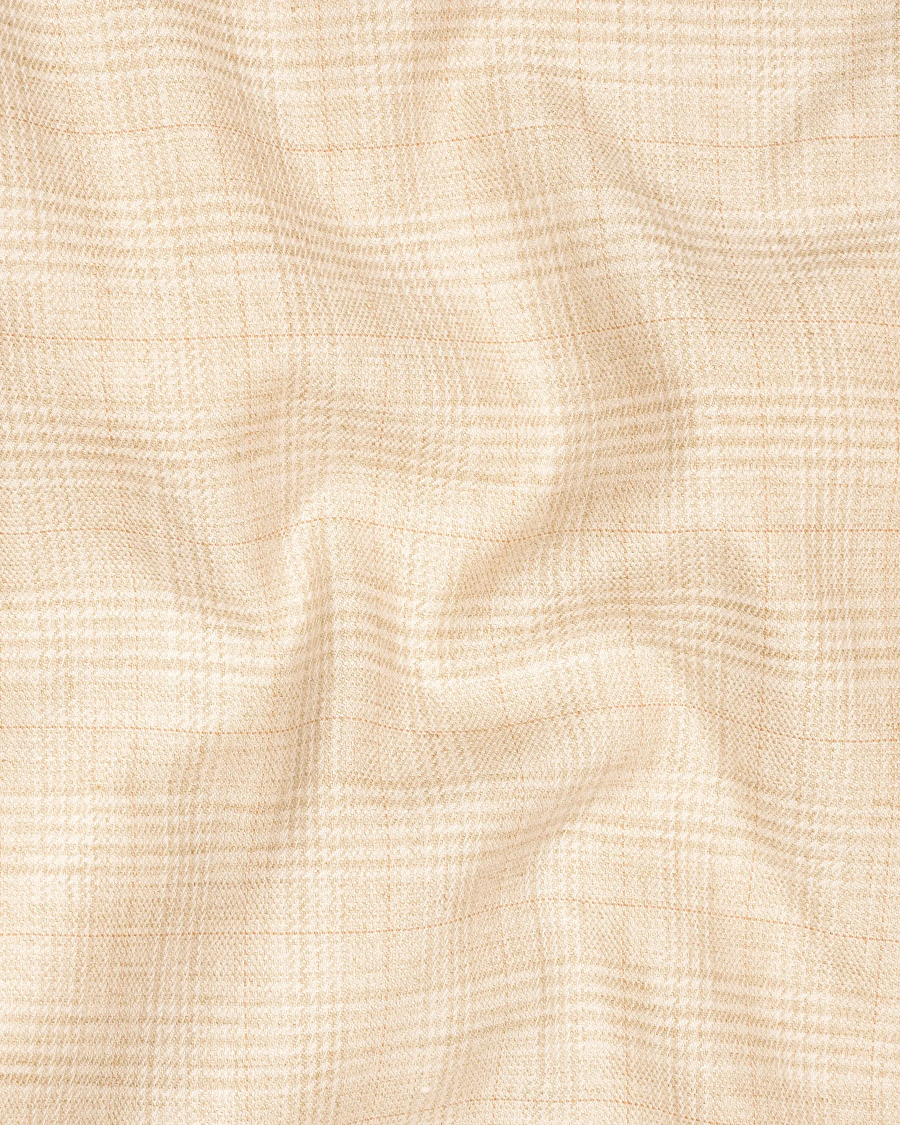 Light Apricot Brown Subtle Plaid Suit sold by French Crown product image thumbnail 3