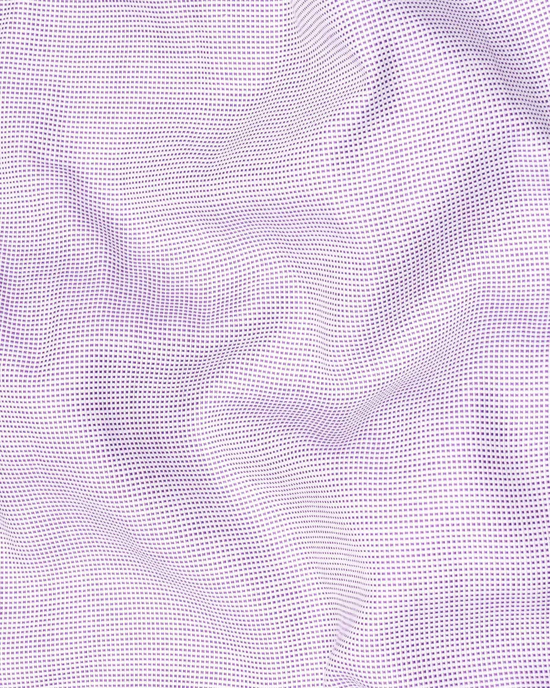 Trendy Pink and White Dobby Textured Premium Giza Cotton Shirt sold by French Crown product image thumbnail 2