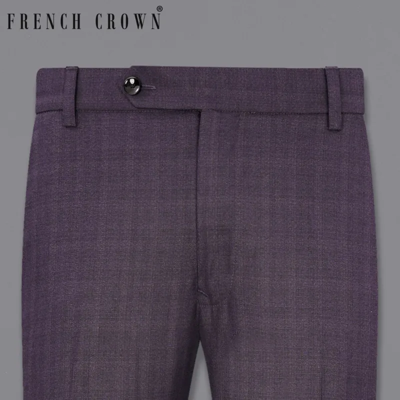 Gunmetal Purple Plaid Pant sold by French Crown