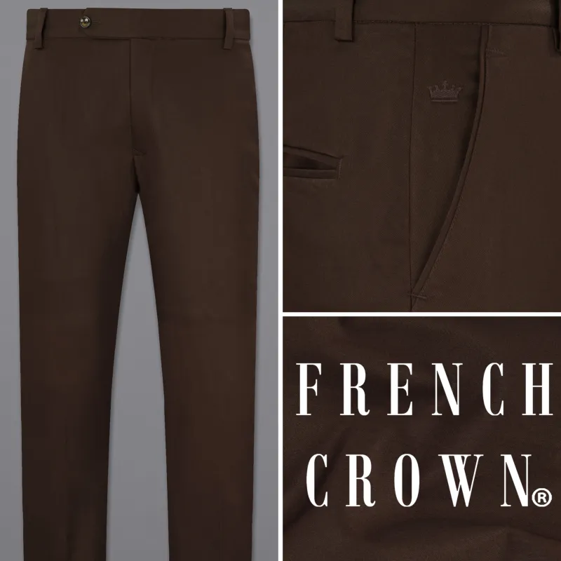 Oil Brown Belt Closure Pant sold by French Crown