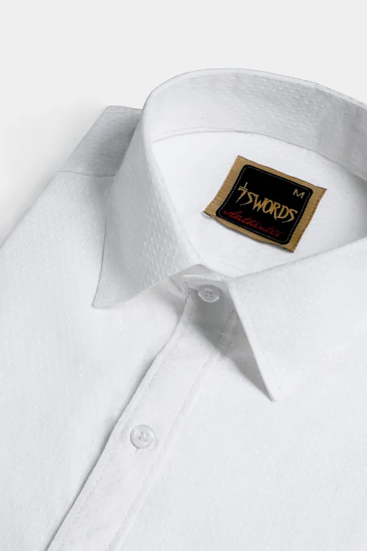 7swords-Bright White Premium Cotton Shirt sold by French Crown