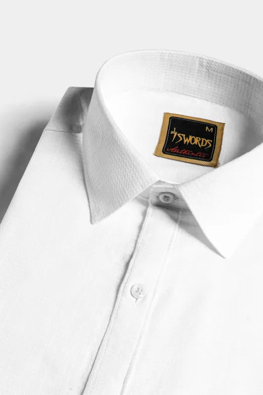 7swords-Bright White Premium Cotton Shirt sold by French Crown