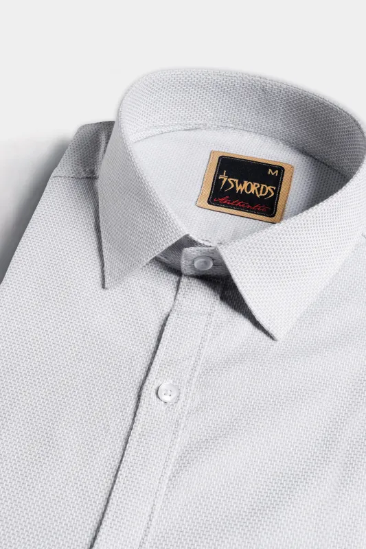 7swords-Platinum Gray Premium Cotton Shirt sold by French Crown