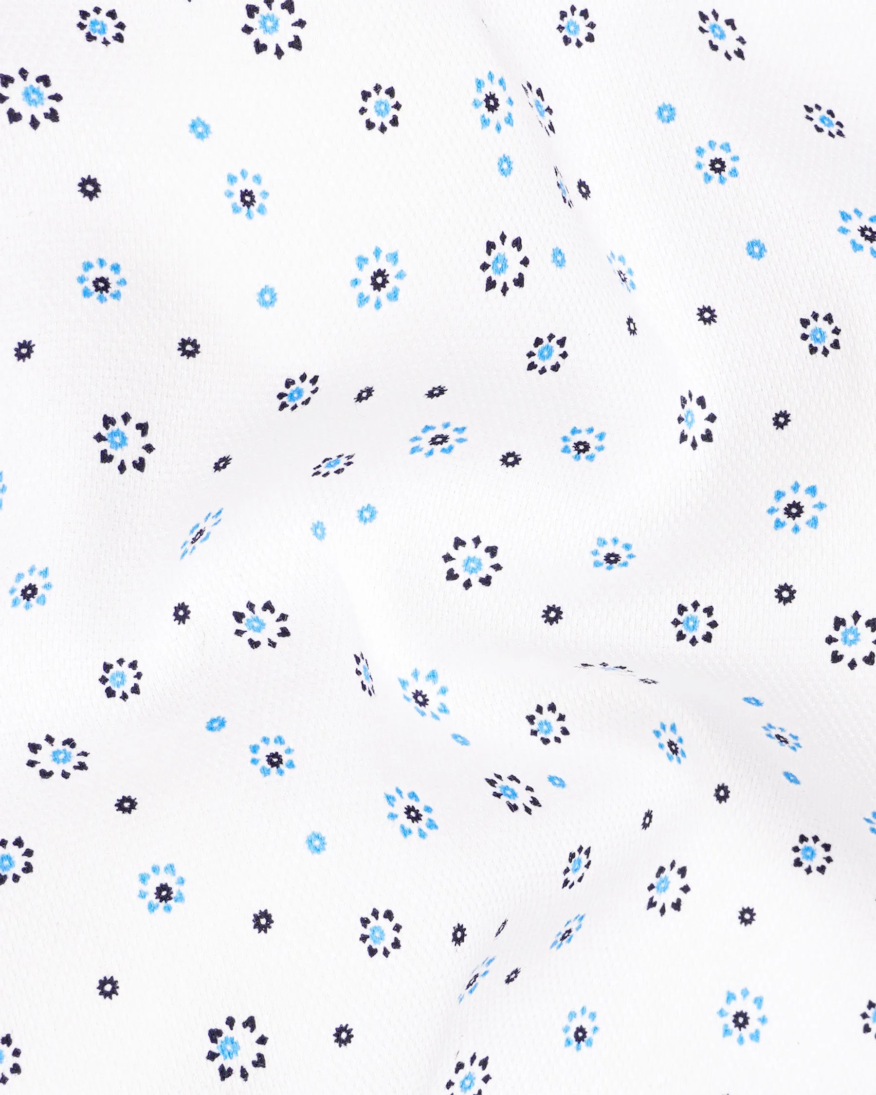 Bright White Dobby Textured Premium Giza Cotton Shirt sold by French Crown product image thumbnail 2