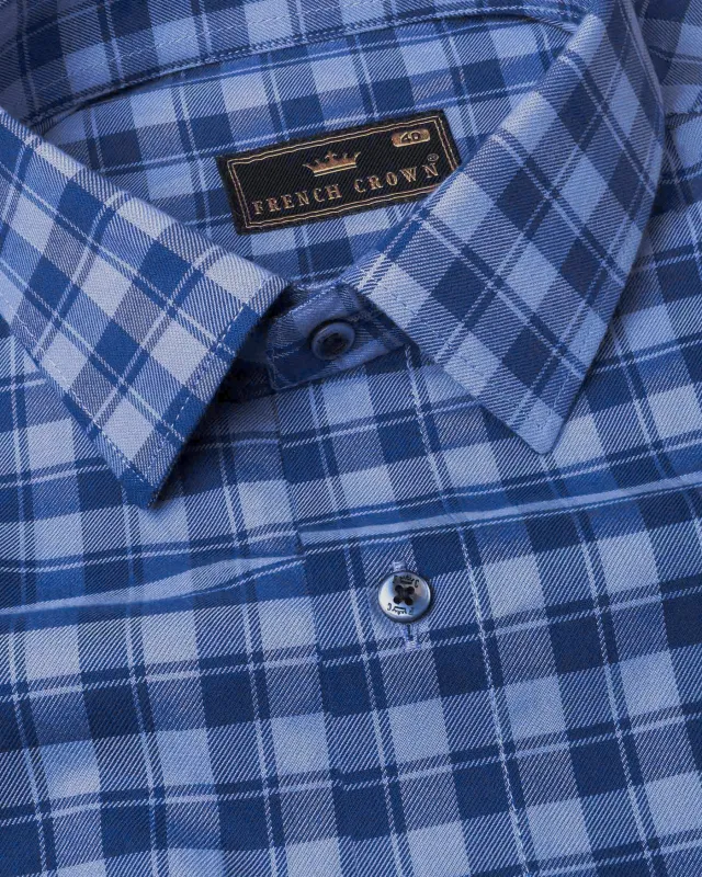 Meteorite Twill Checkered Premium Cotton Shirt sold by French Crown