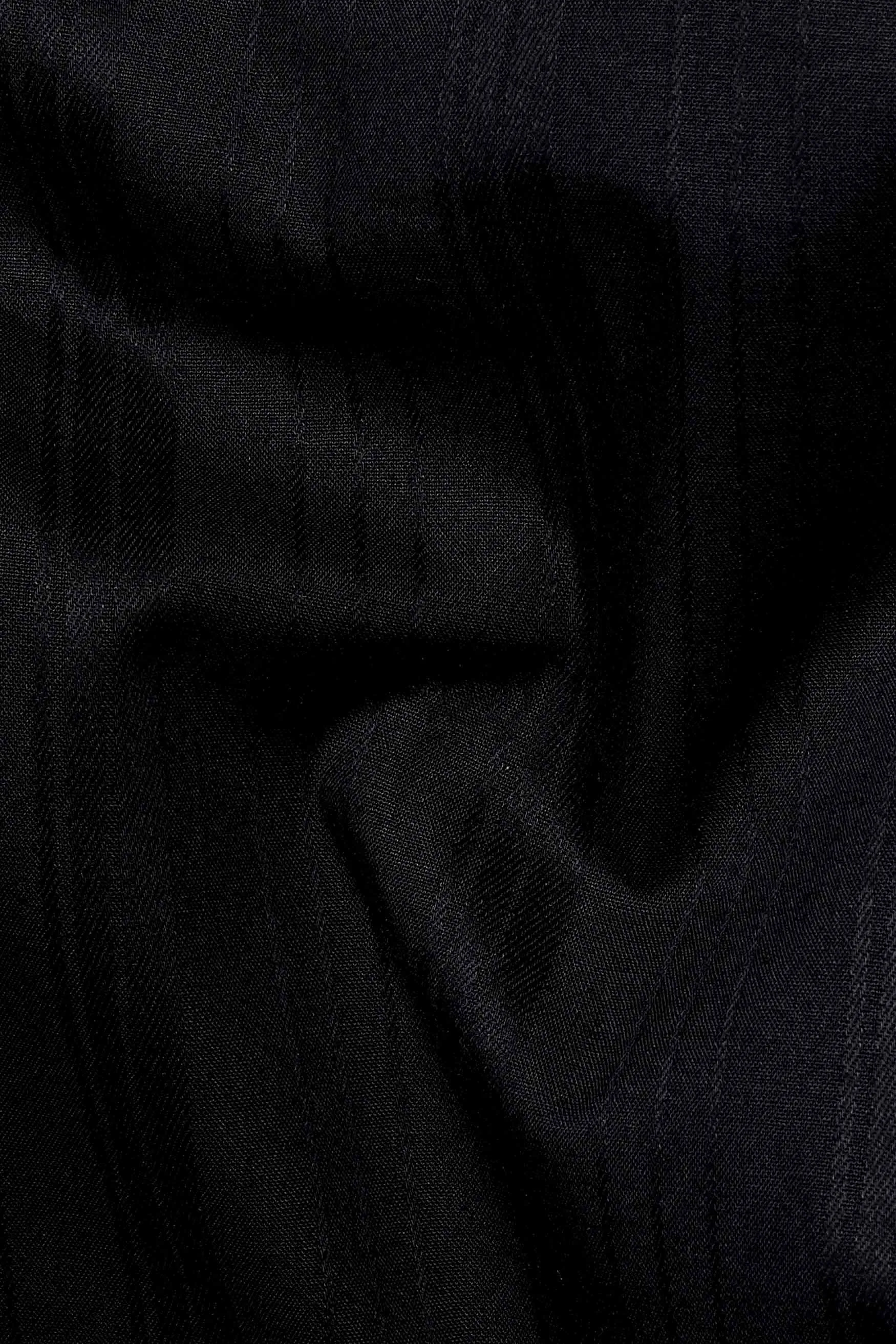 Jade Black Dobby Textured Premium Giza Cotton Shirt sold by French Crown product image thumbnail 2