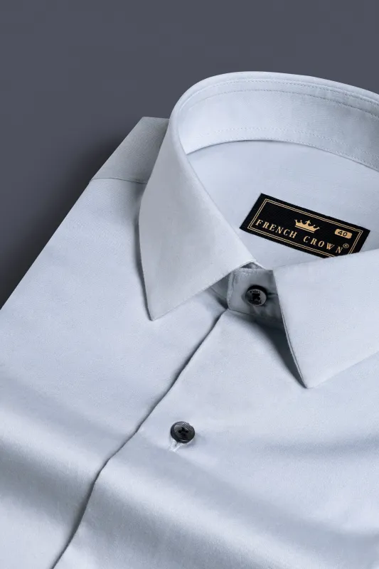 Mischka Gray Subtle Sheen Super Soft Premium Cotton Shirt sold by French Crown