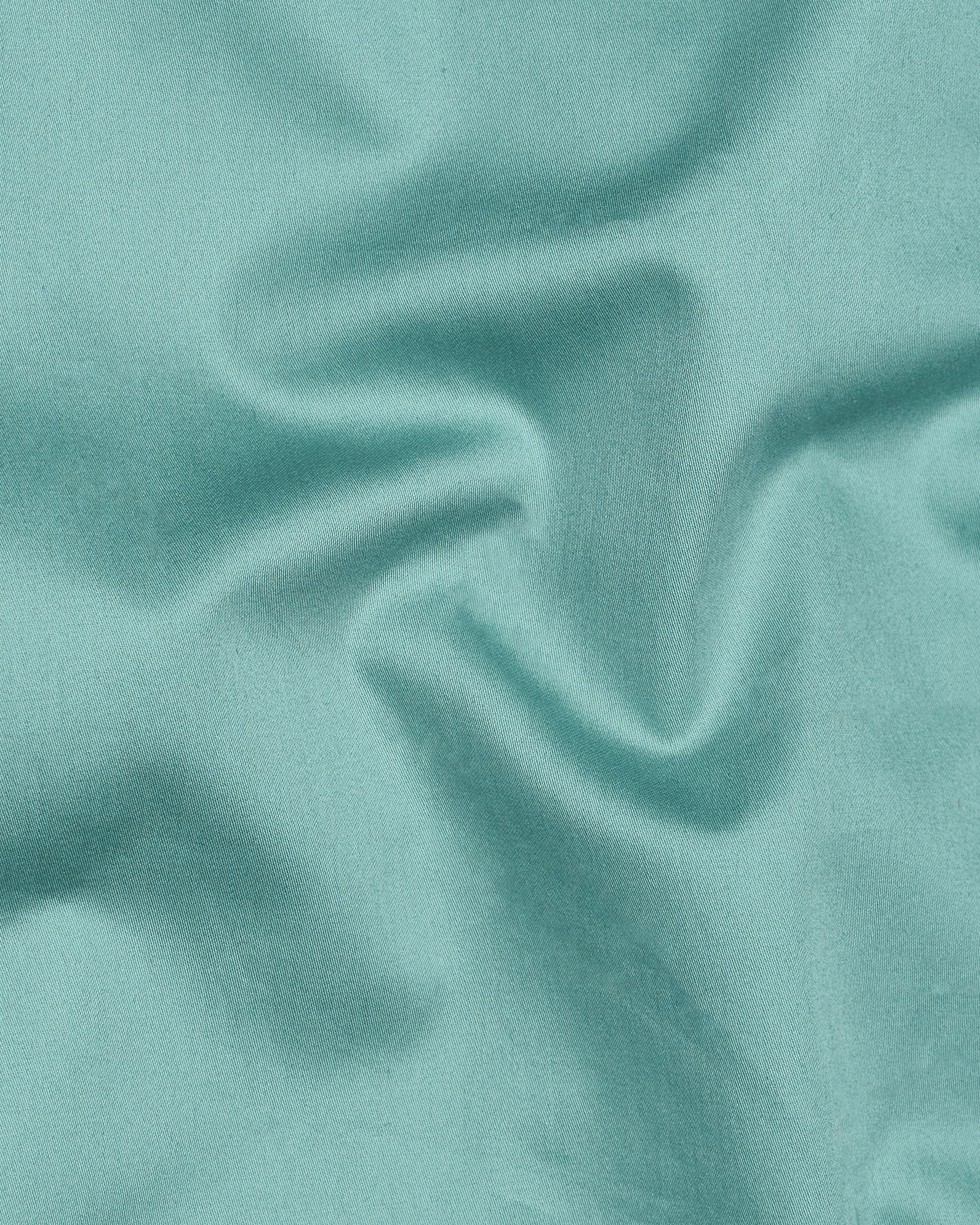 Glacier Blue Subtle Sheen Super Soft Premium Cotton Shirt sold by French Crown product image thumbnail 2