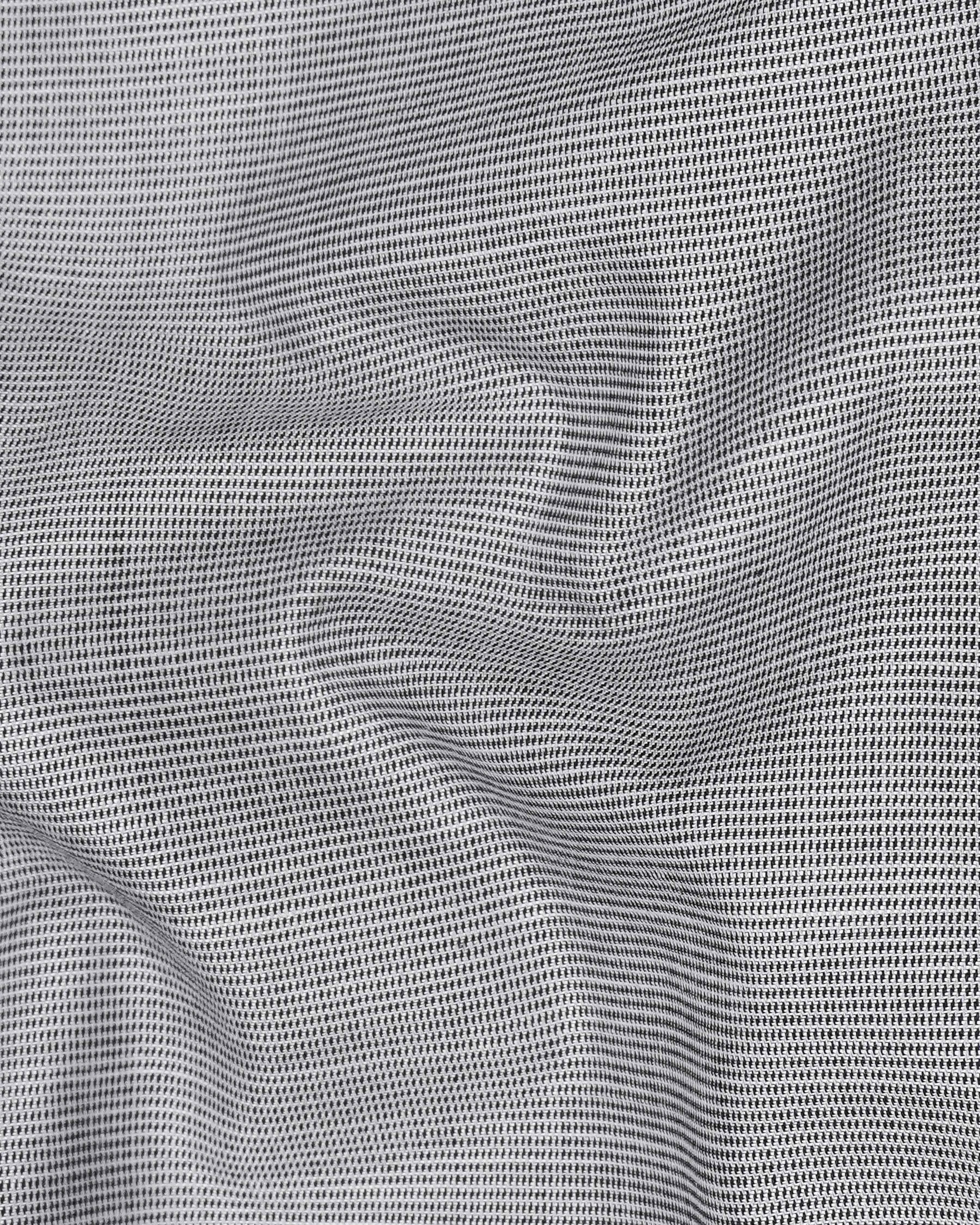 Metallic Gray with Black Premium Giza Cotton Chambray Shirt sold by French Crown product image thumbnail 2