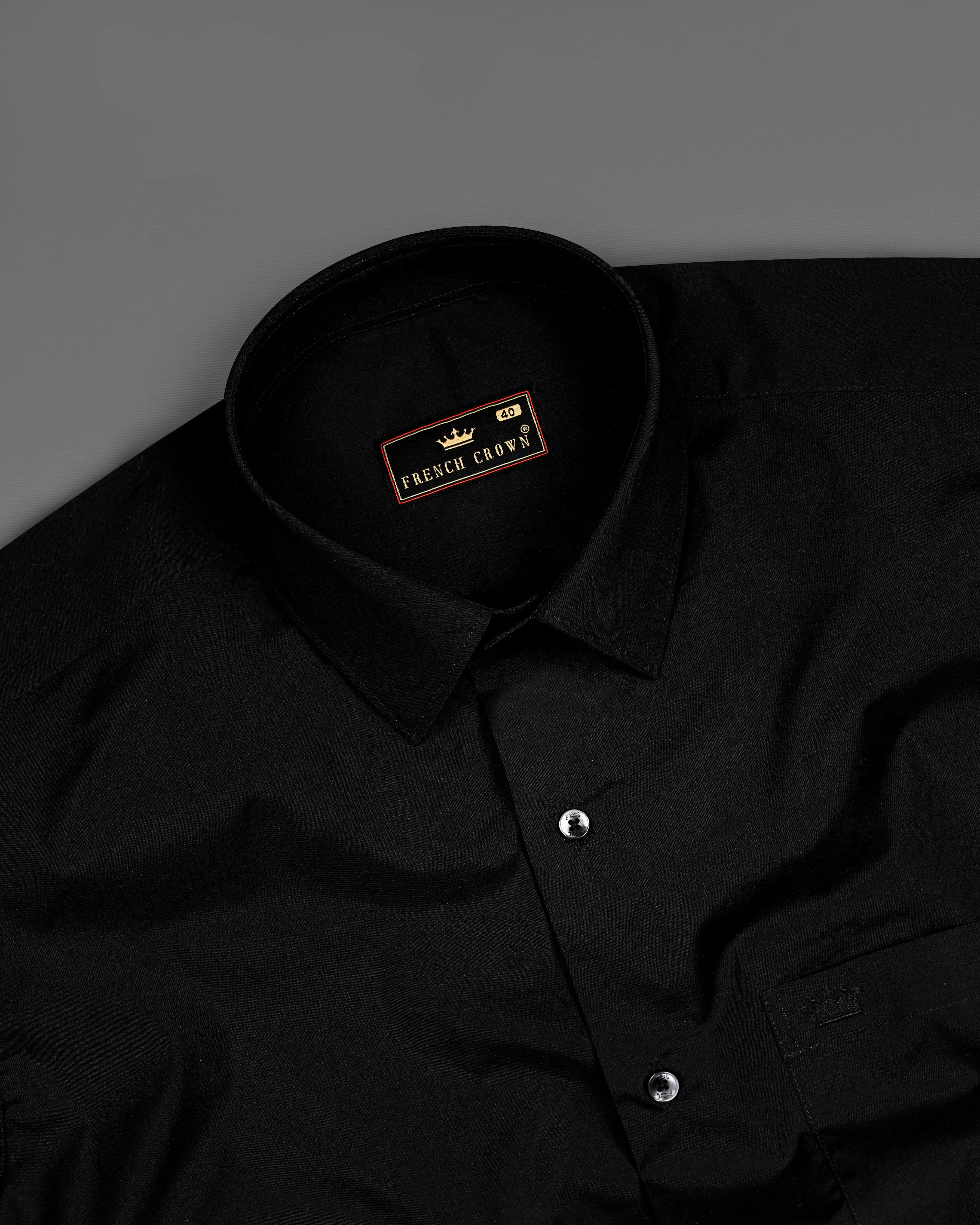 Jade Black Premium Cotton Shirt sold by French Crown product image thumbnail 4