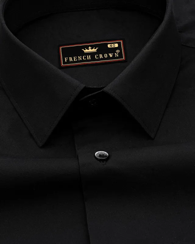 Jade Black Premium Cotton Shirt sold by French Crown