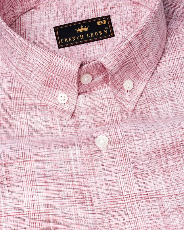 Chamelot Red Twill Premium Cotton Shirt sold by French Crown