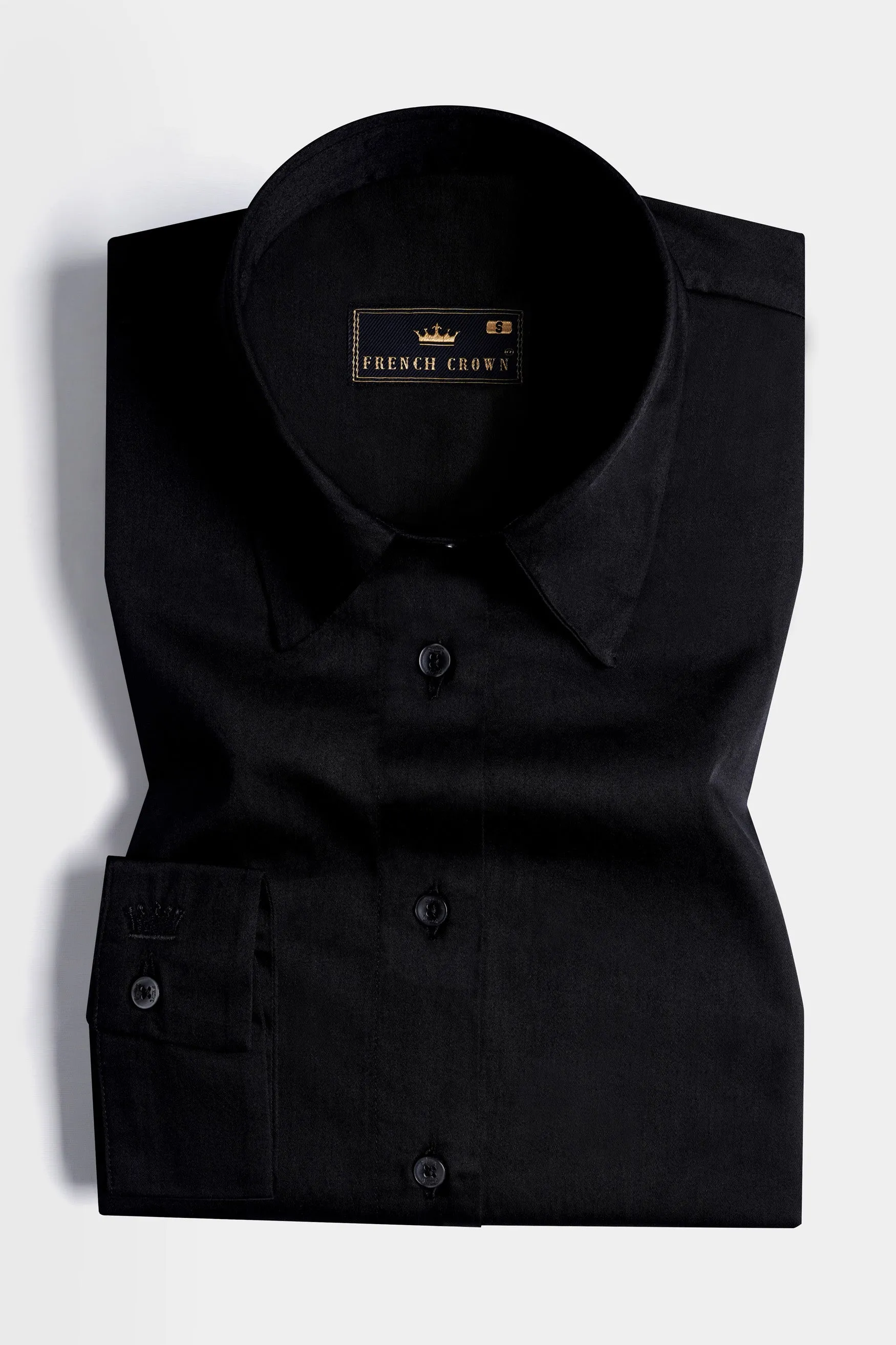 Jade Black Premium Cotton Shirt sold by French Crown product image thumbnail 4