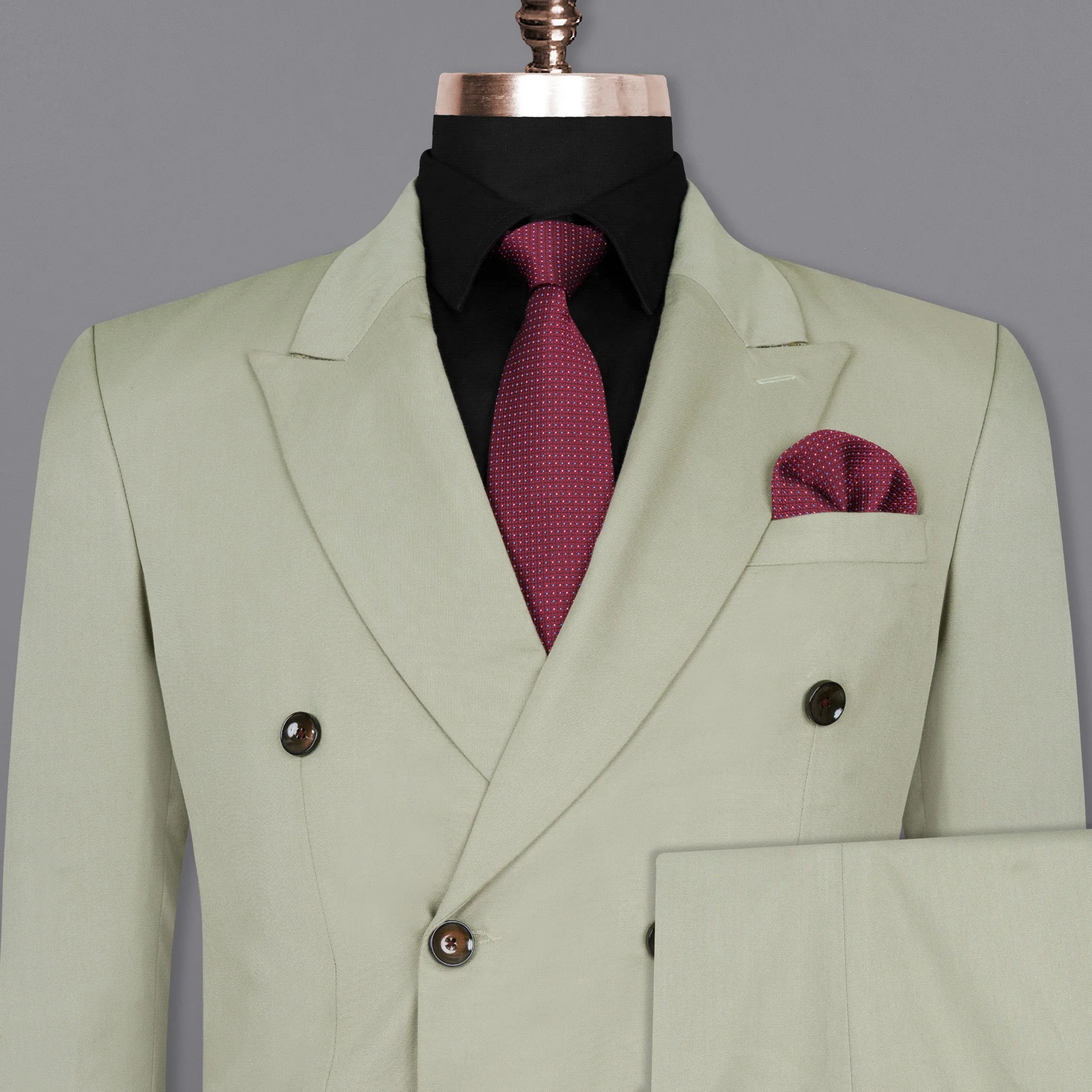 Eagle Wool Rich Double Breasted Suit sold by French Crown