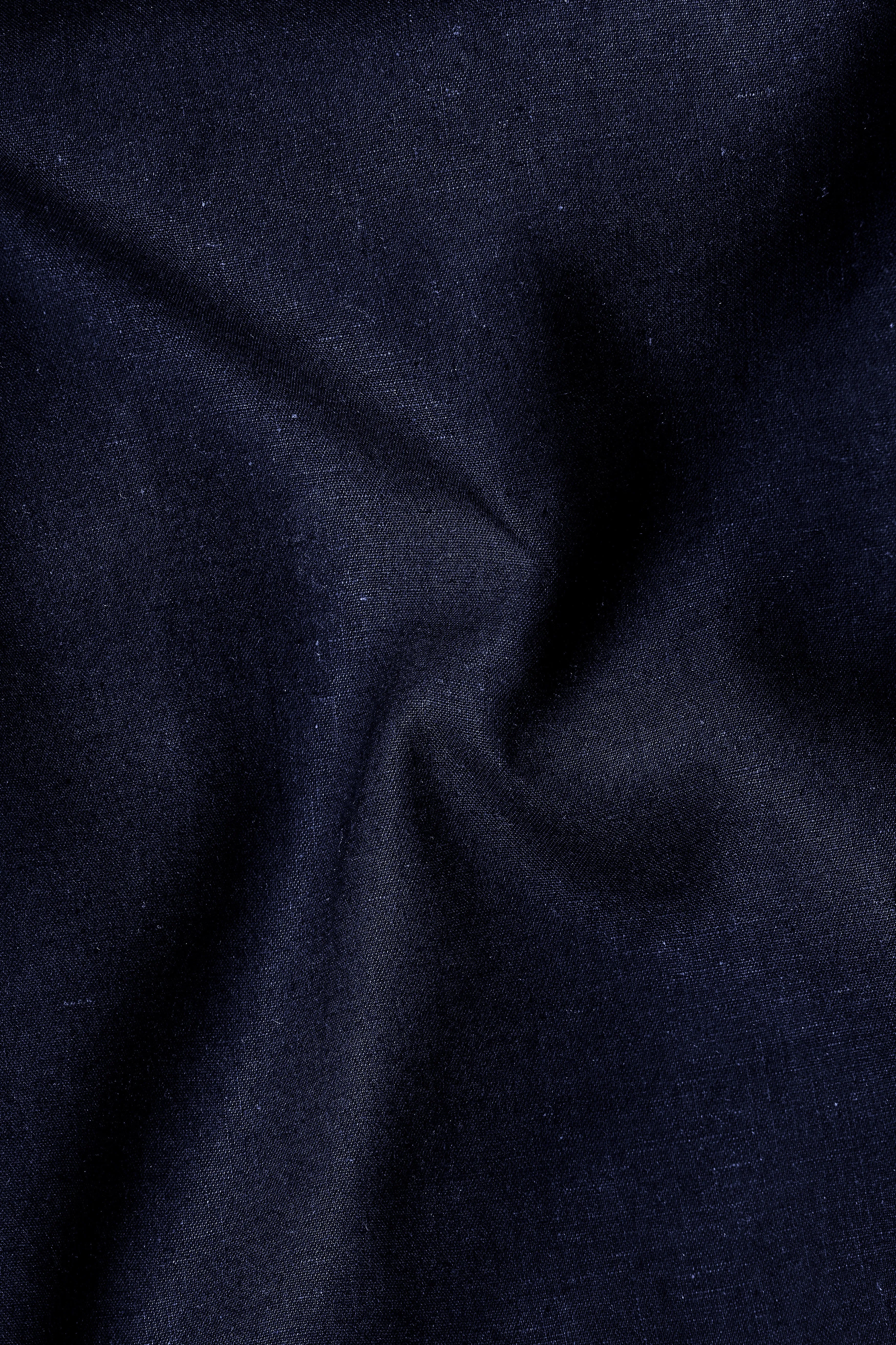 Millenium Blue Textured Luxurious Linen Shirt sold by French Crown product image thumbnail 2