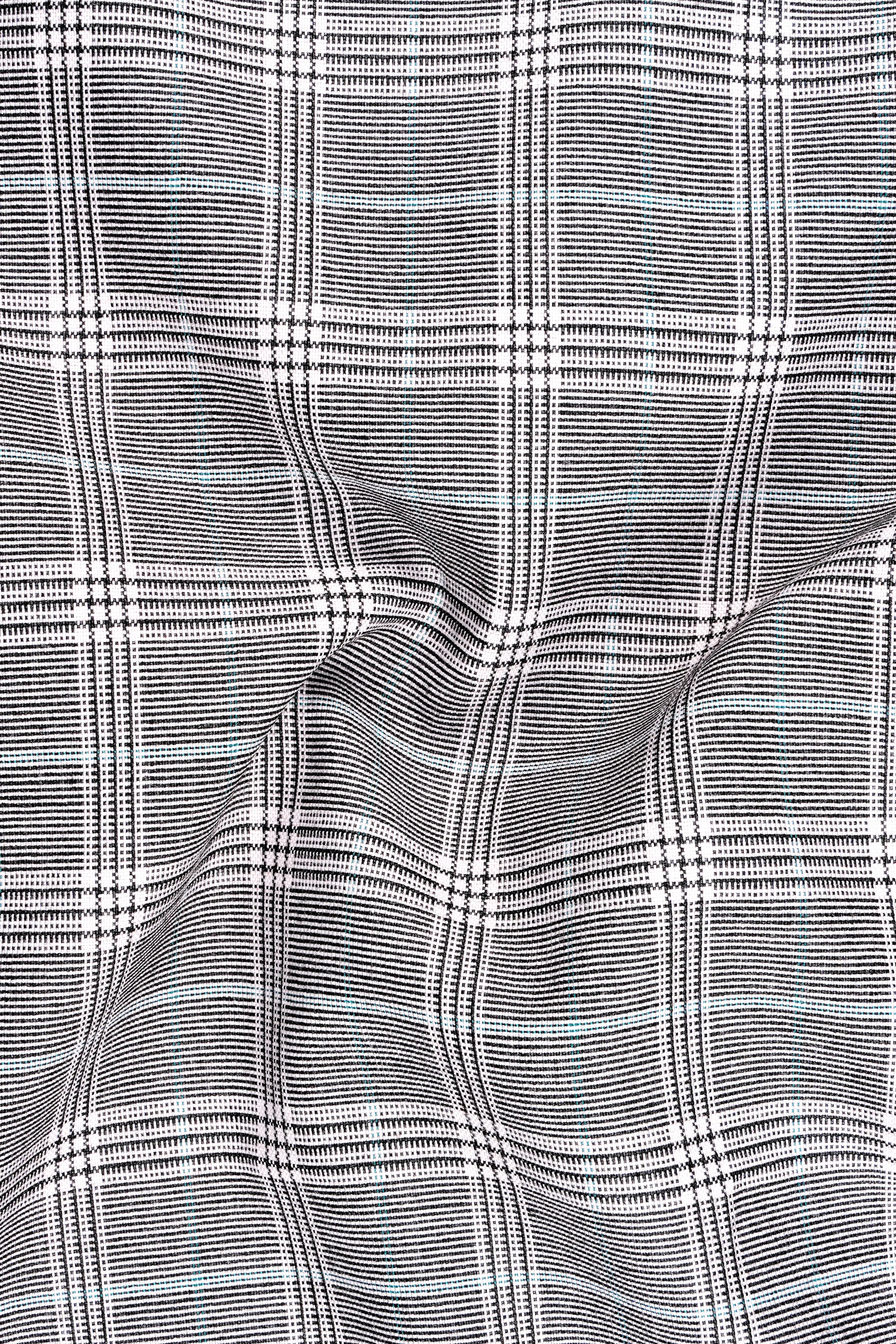 Venus Gray Plaid Wool Rich Cross Placket Bandhgala Suit sold by French Crown product image thumbnail 3