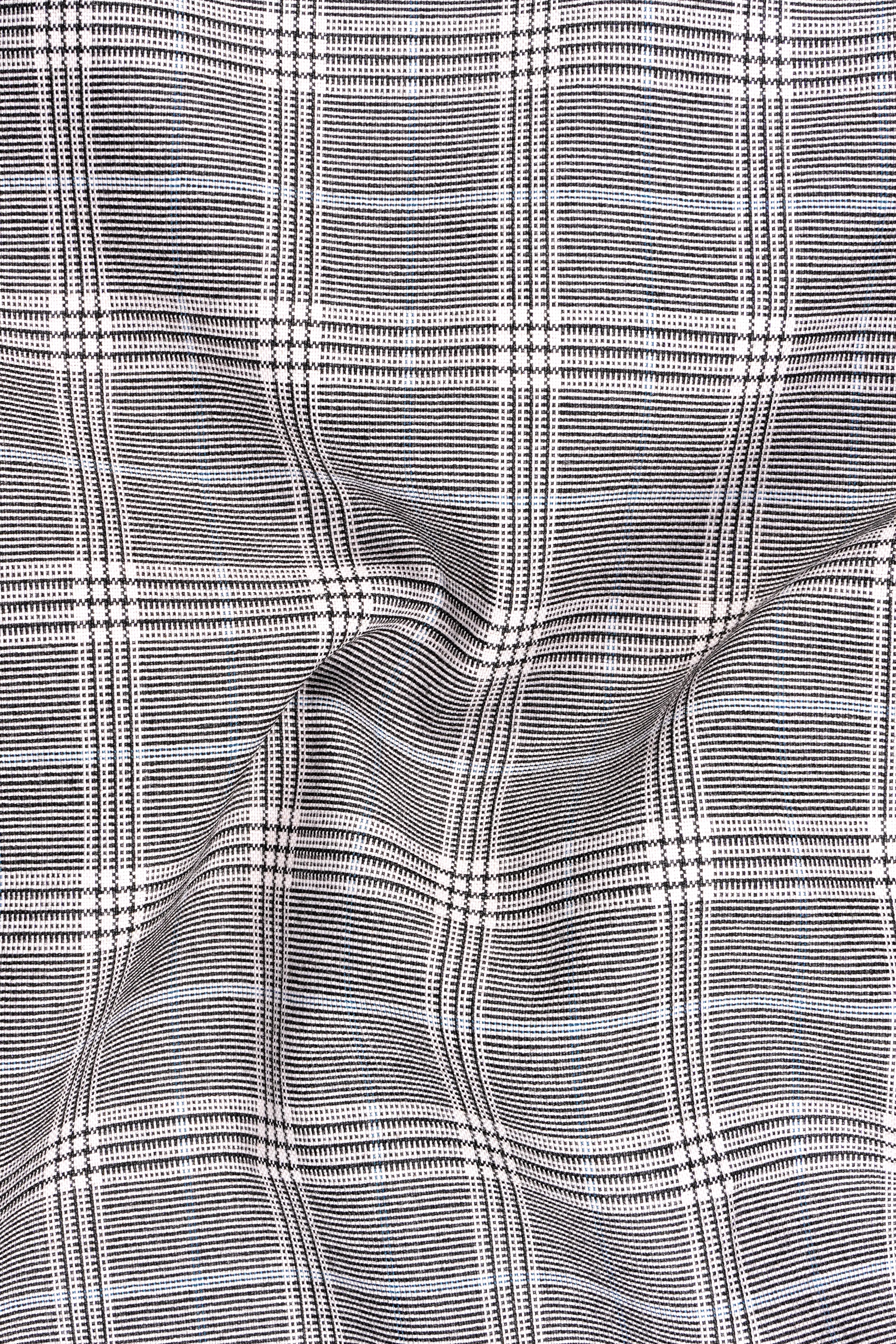 Monsoon Gray Plaid Wool Rich Cross Placket Bandhgala Suit sold by French Crown product image thumbnail 3