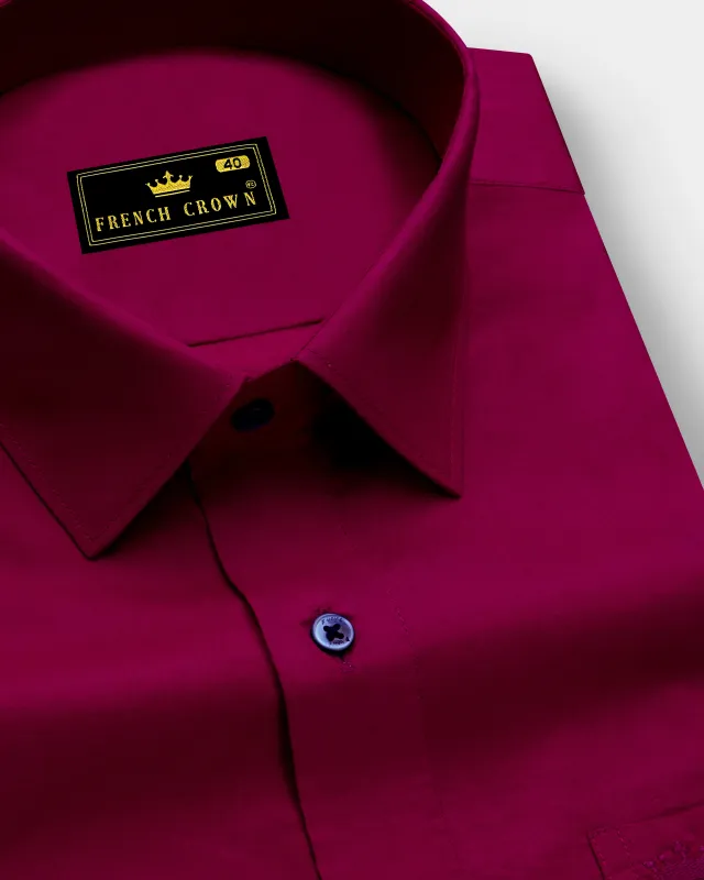Claret Maroon Super Soft Premium Cotton Shirt sold by French Crown