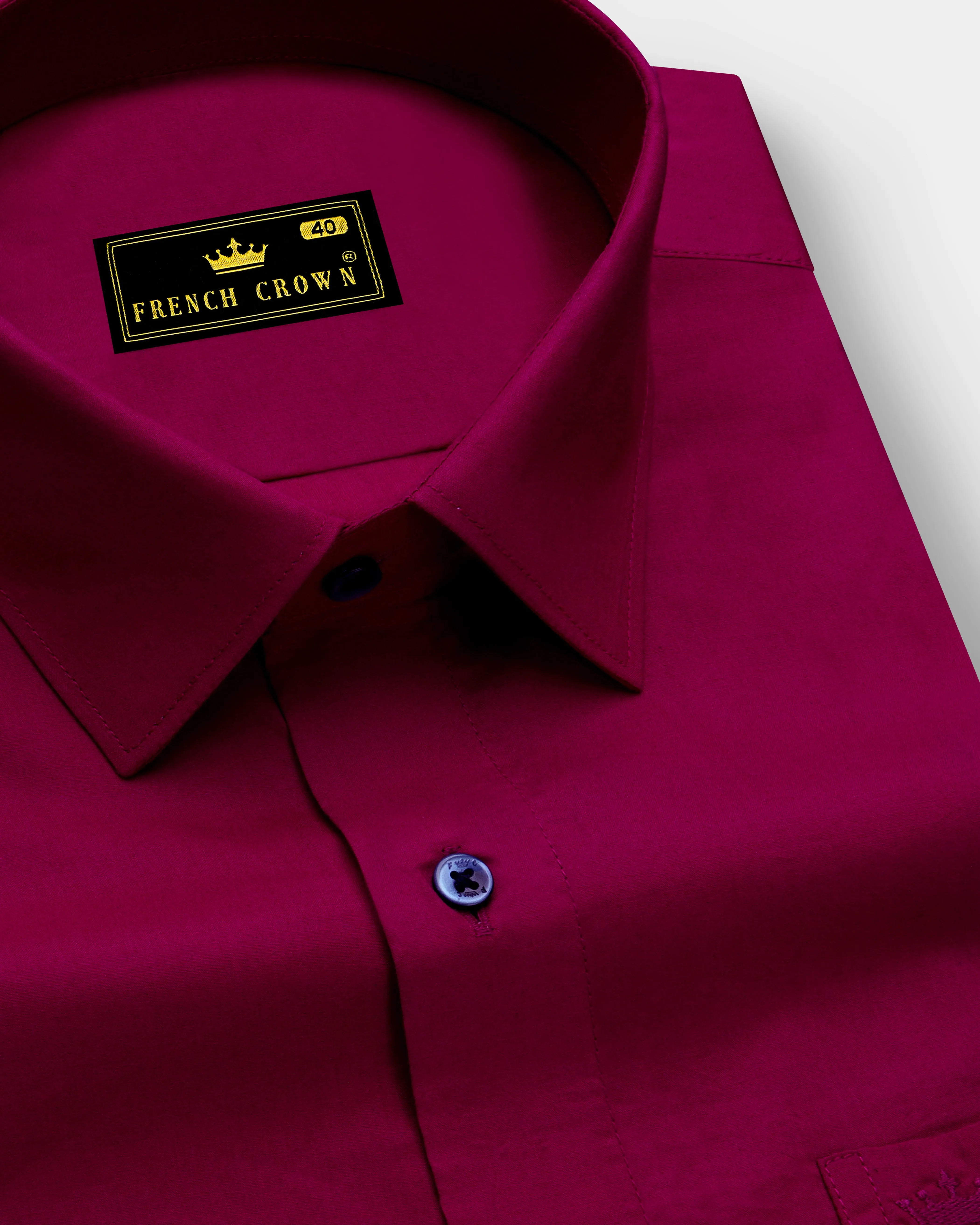 Claret Maroon Super Soft Premium Cotton Shirt sold by French Crown