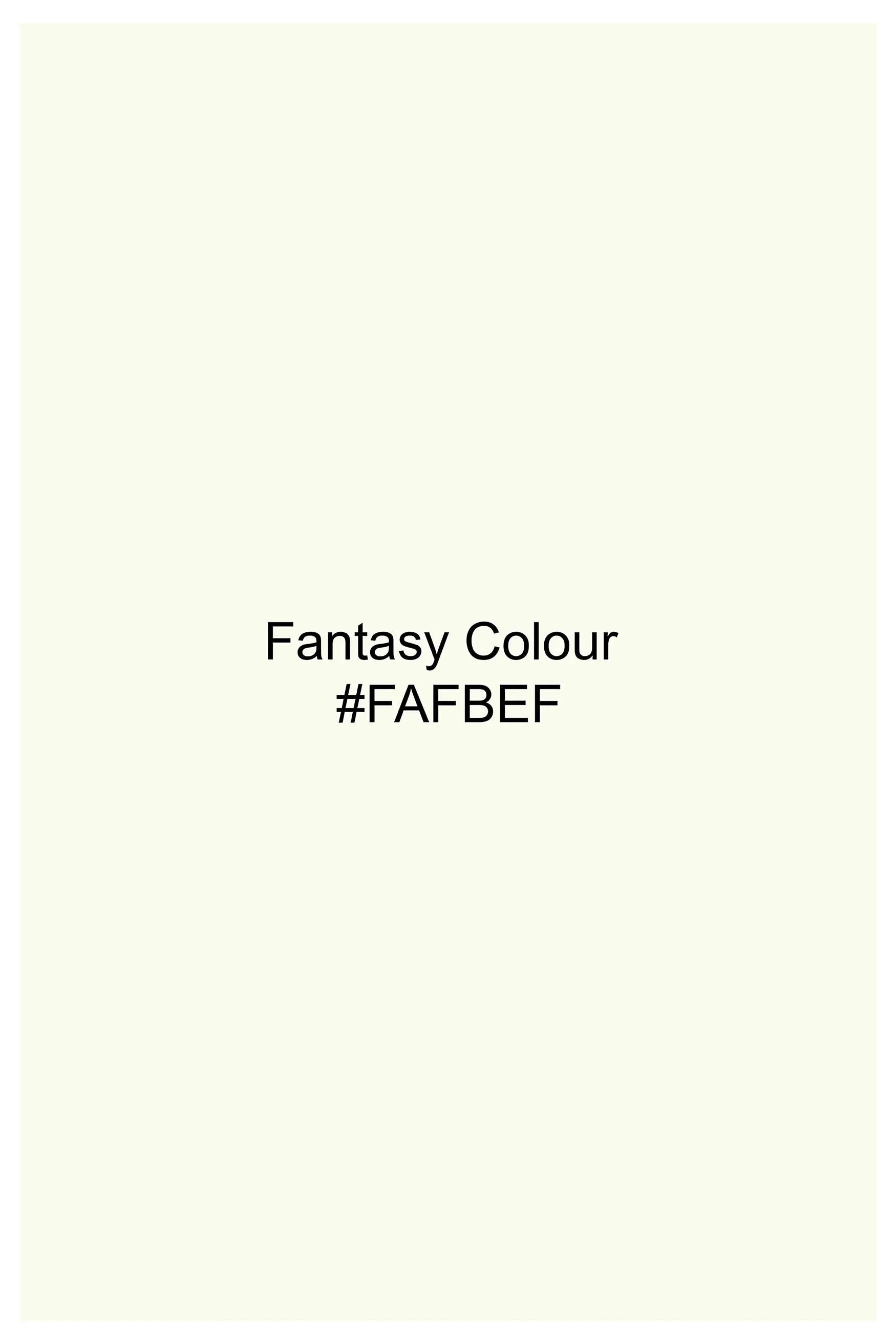 Fantasy Cream Subtle Sheen Super Soft Premium Cotton Shirt sold by French Crown product image thumbnail 4