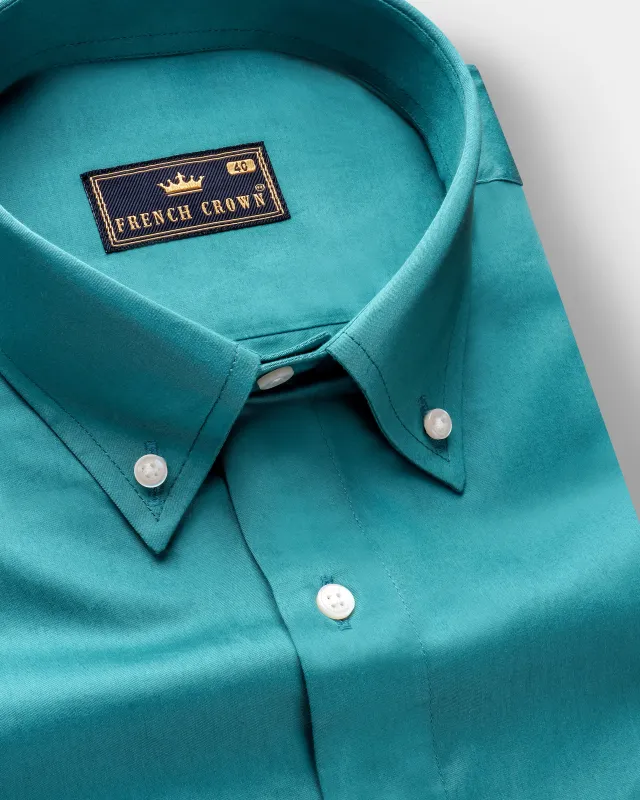 Smalt Green Super Soft Premium Cotton Shirt sold by French Crown
