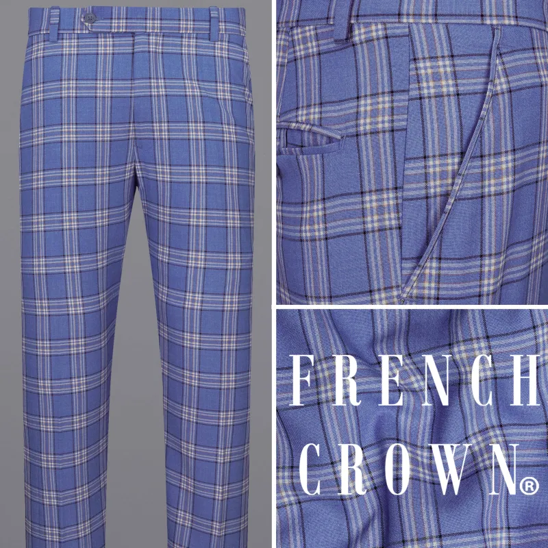 Scampi Blue with Heather Gray Plaid Pant sold by French Crown