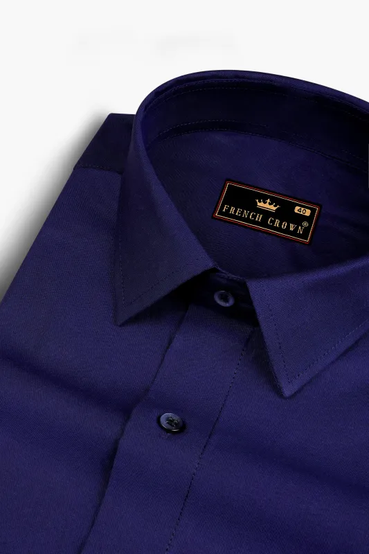 Martinique Blue Super Soft Premium Cotton Shirt sold by French Crown