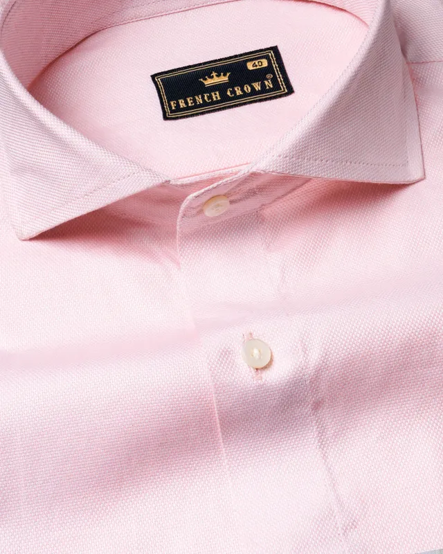 Pig Pink Dobby Textured Premium Giza Cotton Shirt sold by French Crown