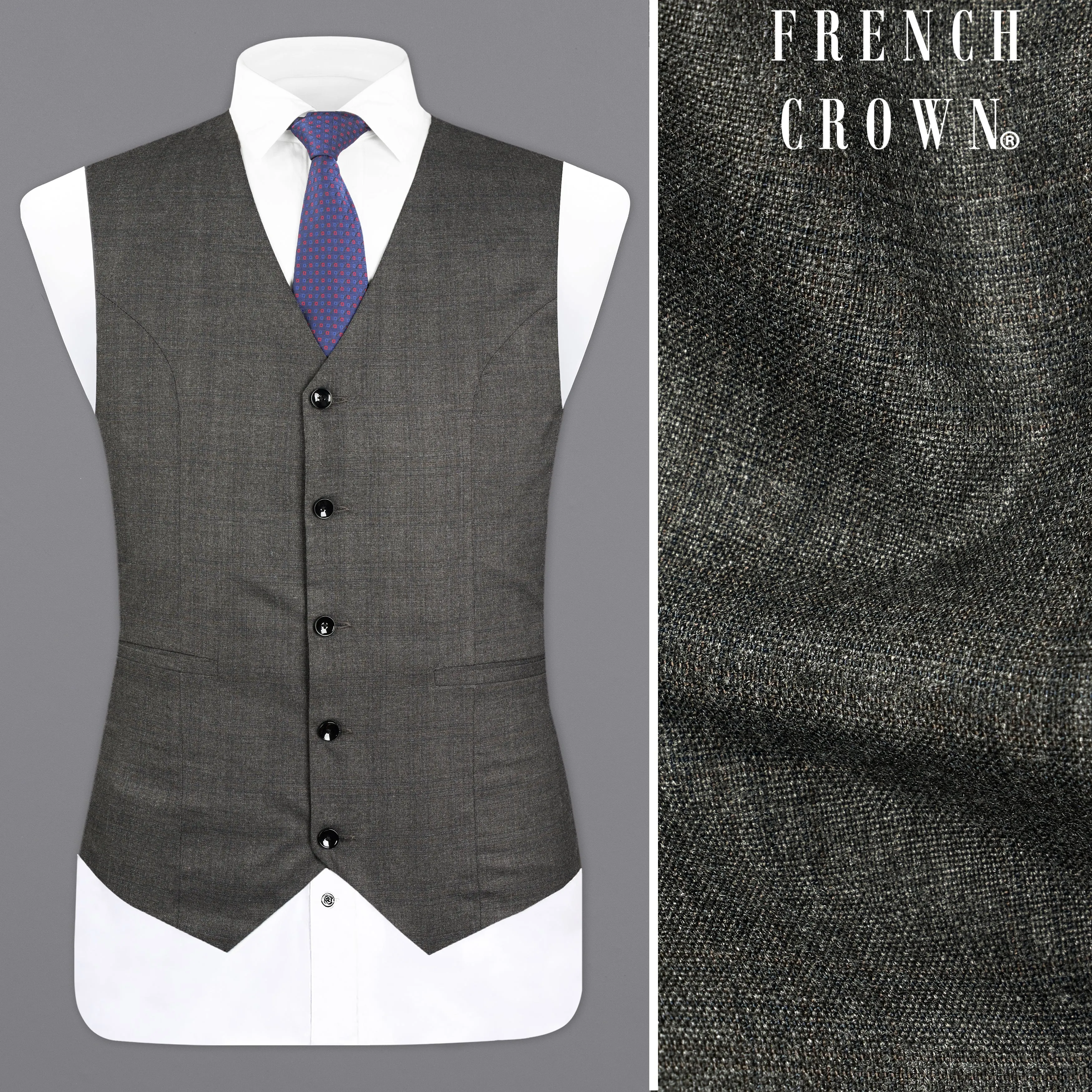 Iridium Gray Waistcoat sold by French Crown