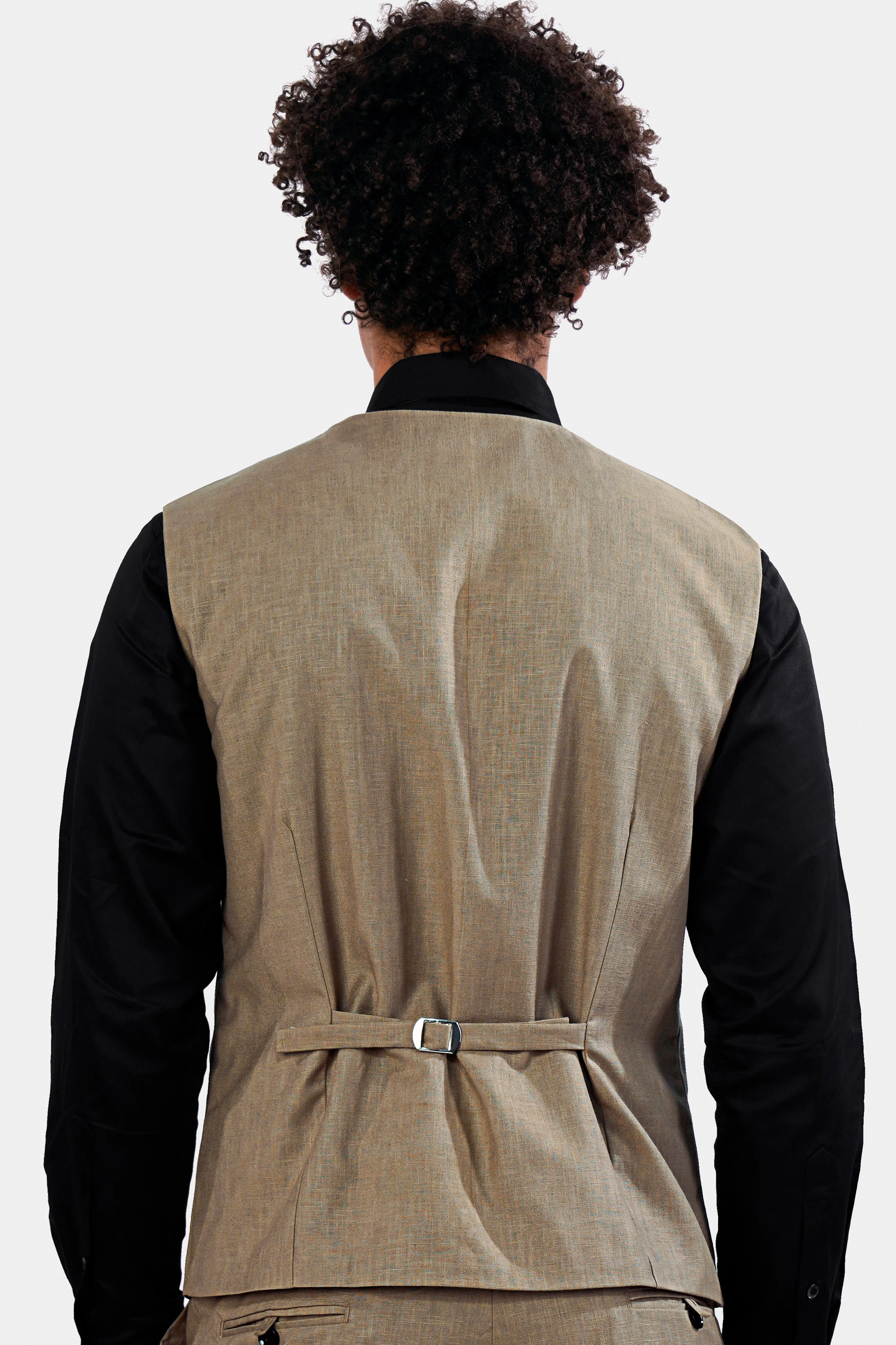 Sandrift Brown Luxurious Linen Sports Waistcoat sold by French Crown product image thumbnail 4