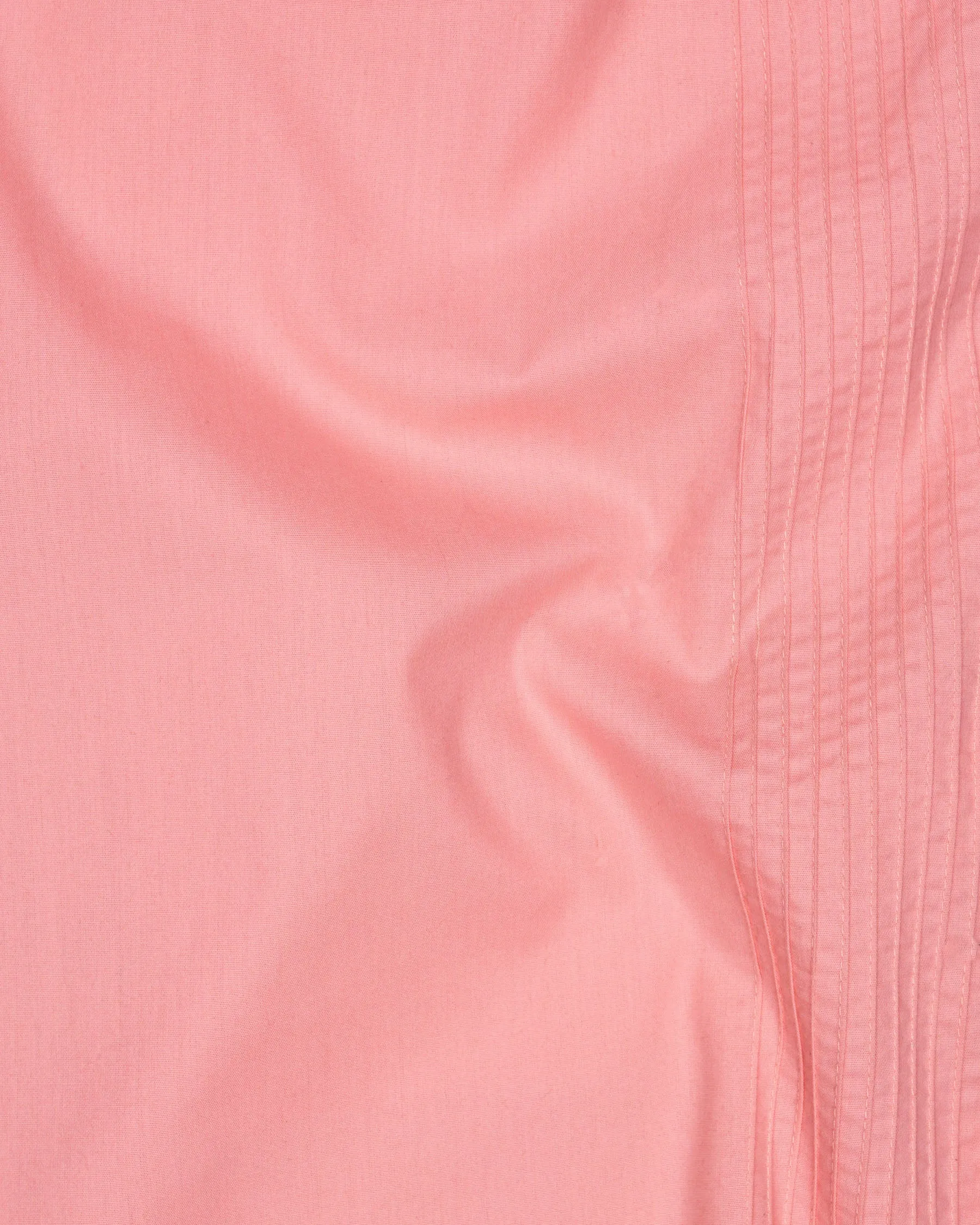 Sundown Pink Pin Tucks Premium Cotton Tuxedo Shirt sold by French Crown product image thumbnail 3