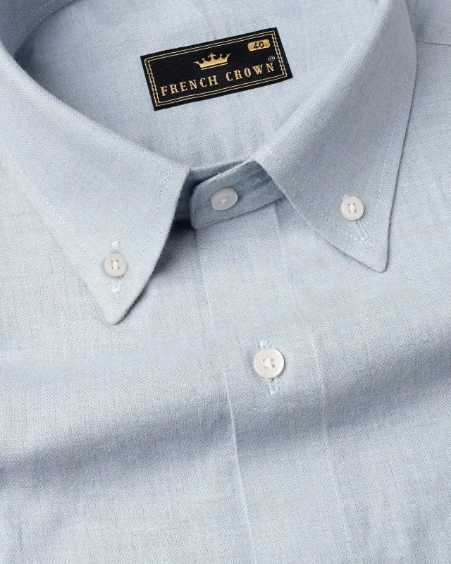 Mischka Blue Dobby Textured Premium Giza Cotton Shirt sold by French Crown