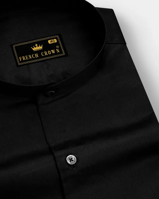 Jade Black Super Soft Giza Cotton Shirt sold by French Crown